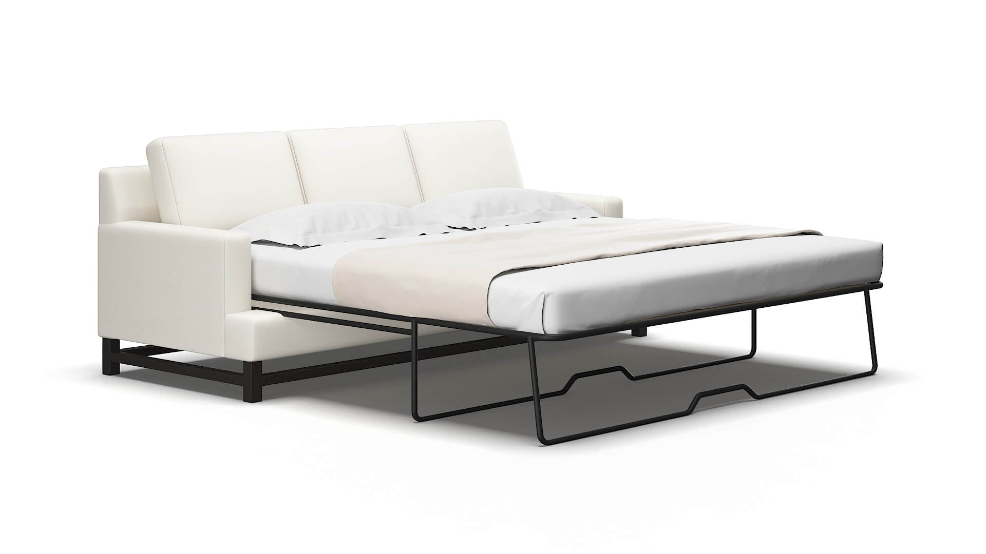 Houston Cosmo Ivory Sofa Sleeper Espresso legs 2