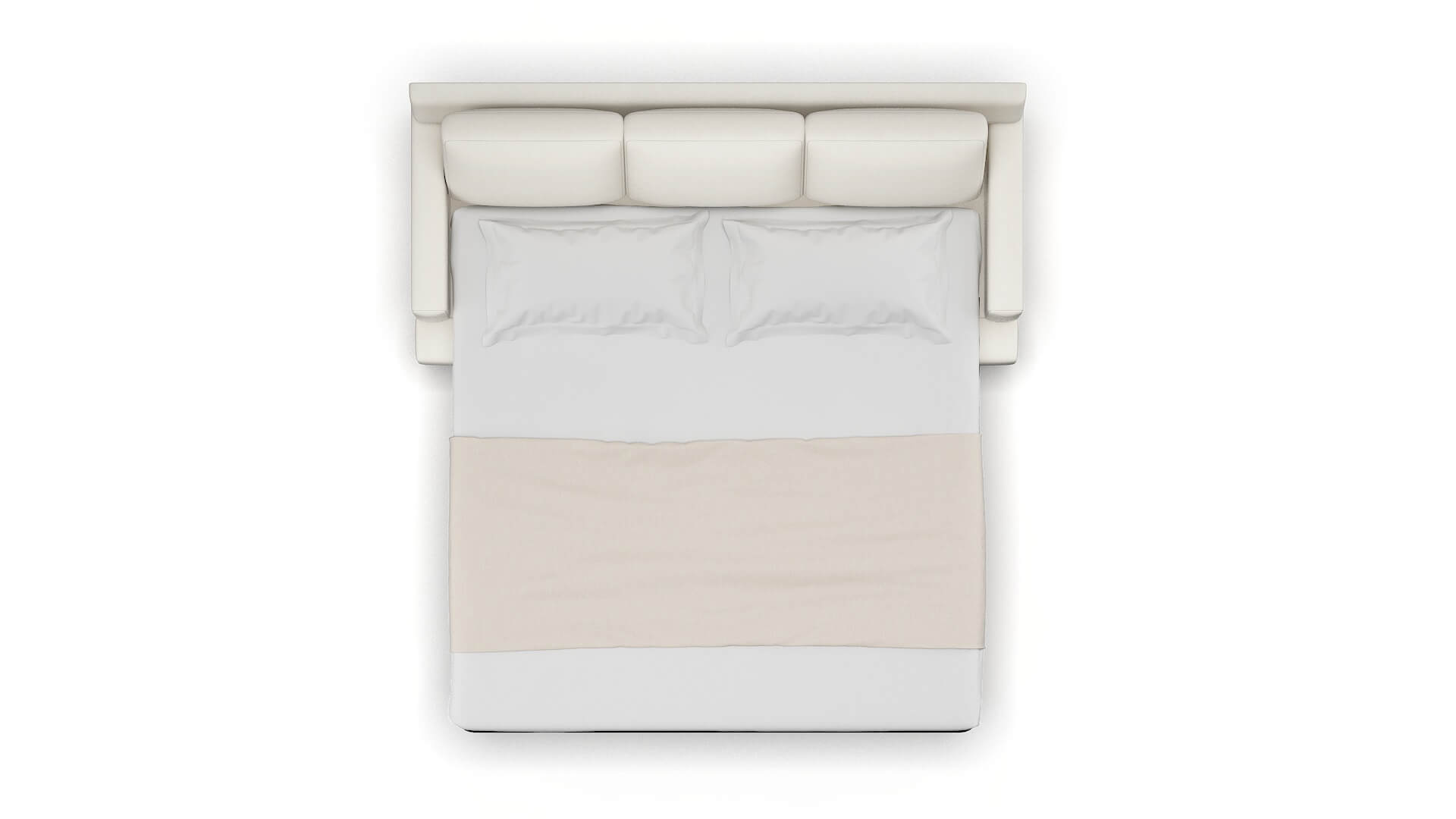 Houston Cosmo Ivory Sofa Sleeper Espresso legs 3