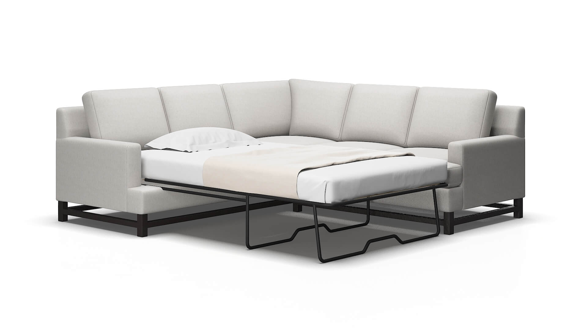 Houston Cosmo silver Sectional sleeper Espresso Legs  2