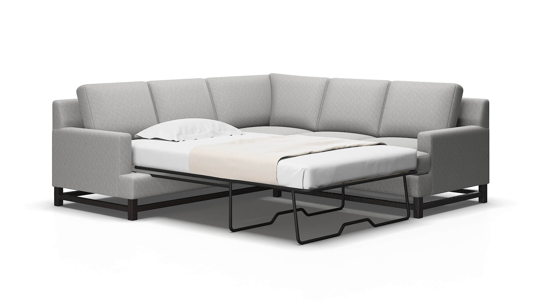 Houston Cosmo Steel Sectional Sleeper espresso legs 2