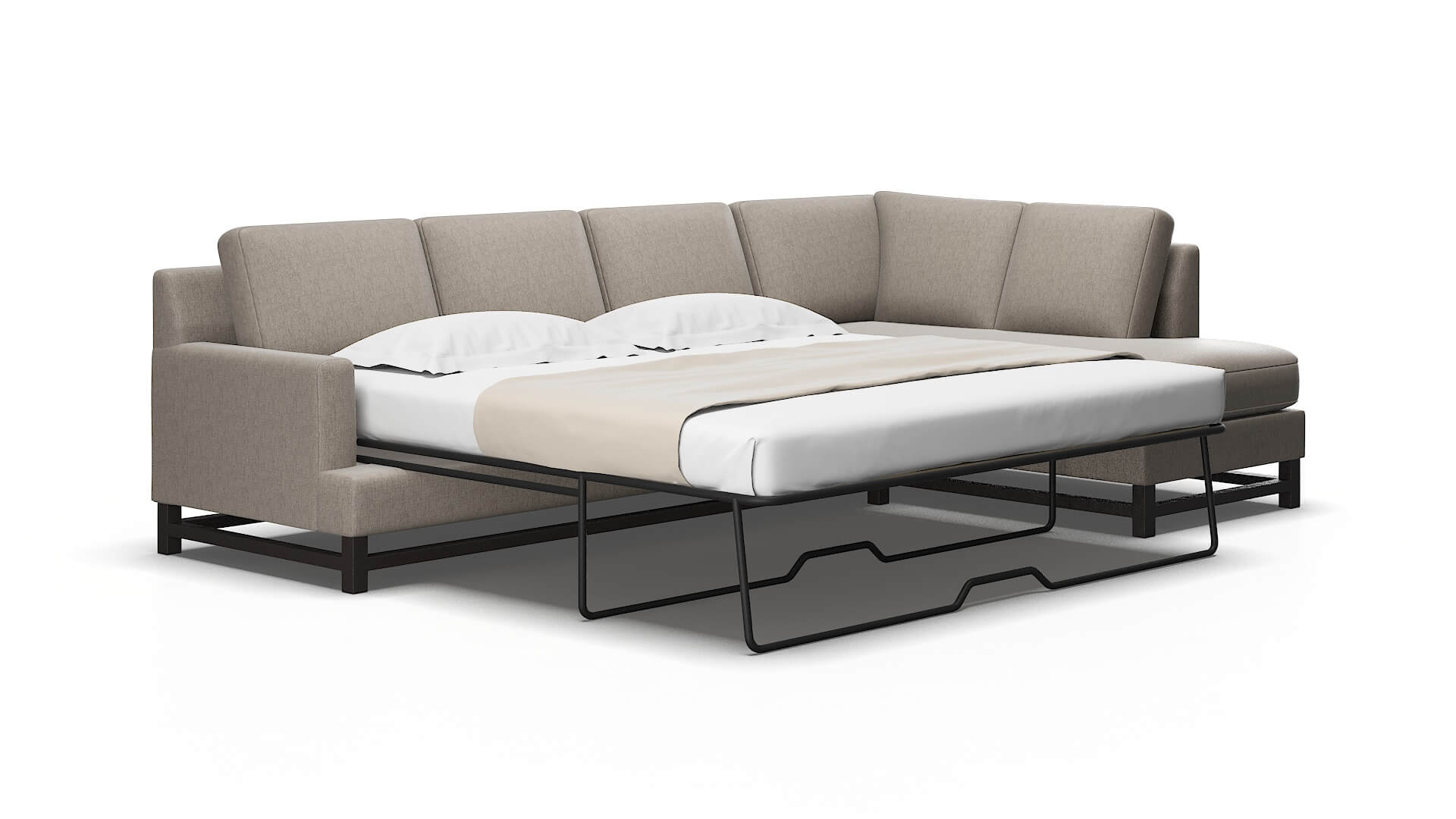 Houston Cosmo Taupe Panel Sleeper Espresso legs 2