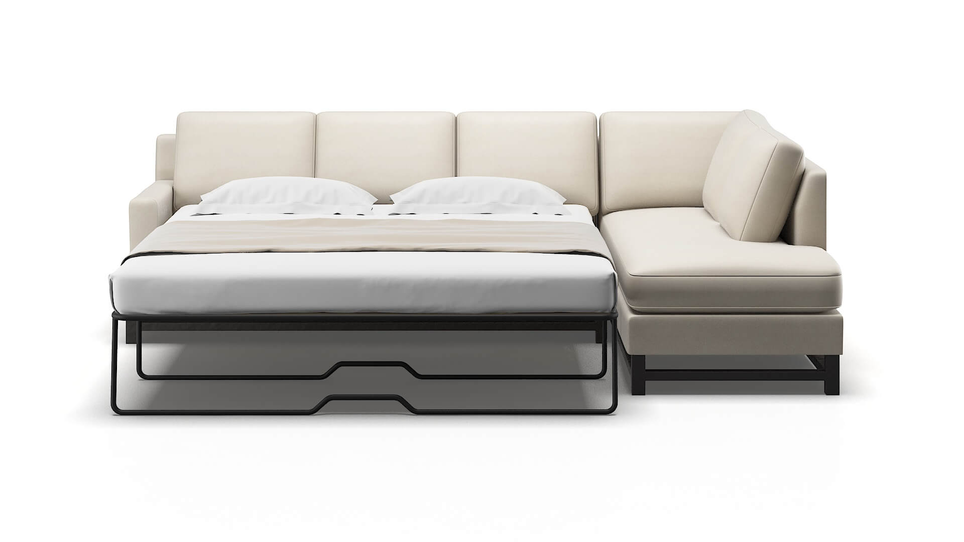 Houston Dawson Sand Panel Sleeper Espresso legs 1