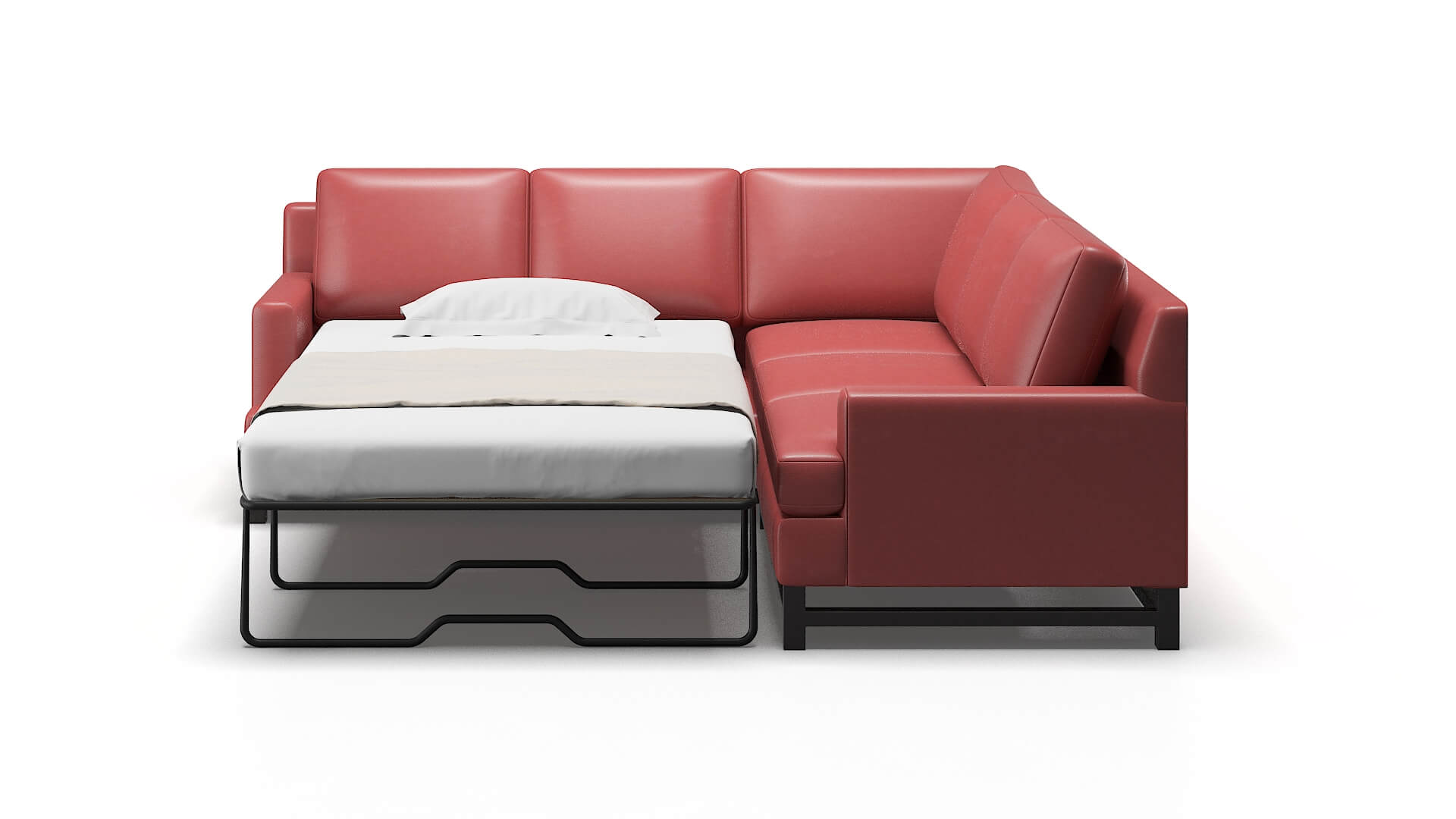 Houston Dillion Cordovan Sectional Sleeper Espresso legs 1
