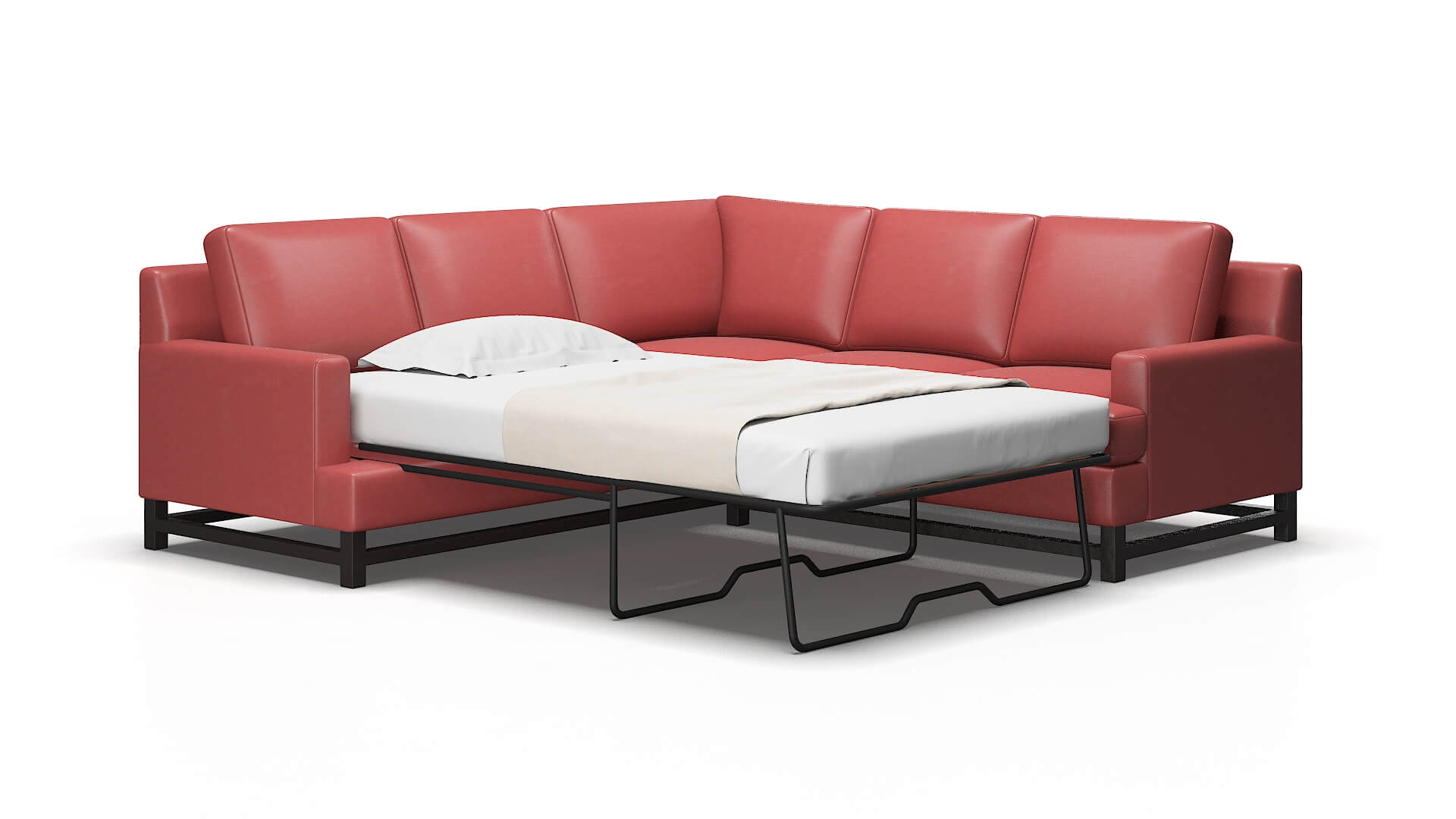 Houston Dillion Cordovan Sectional Sleeper Espresso legs 2