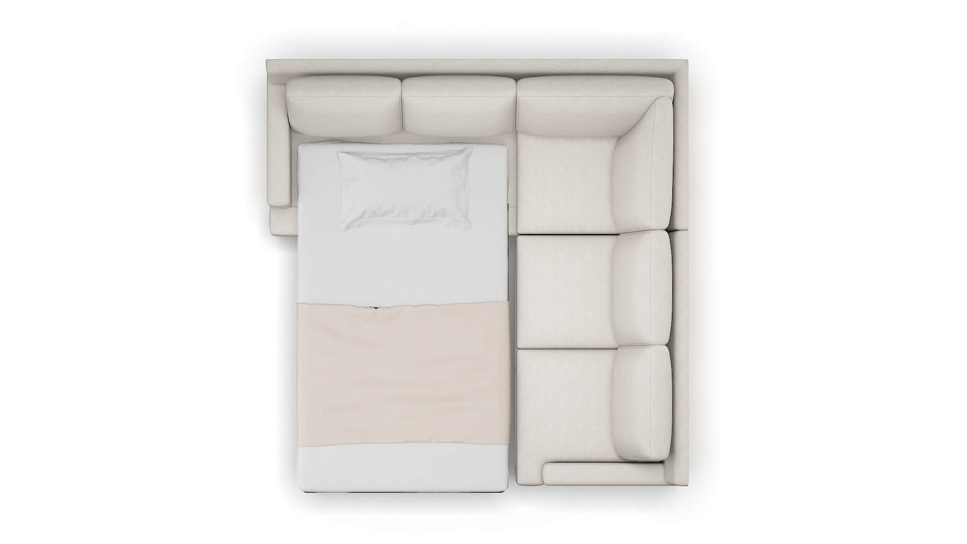 Houston Dream_d Stone Sectional Sleeper Espresso legs 3