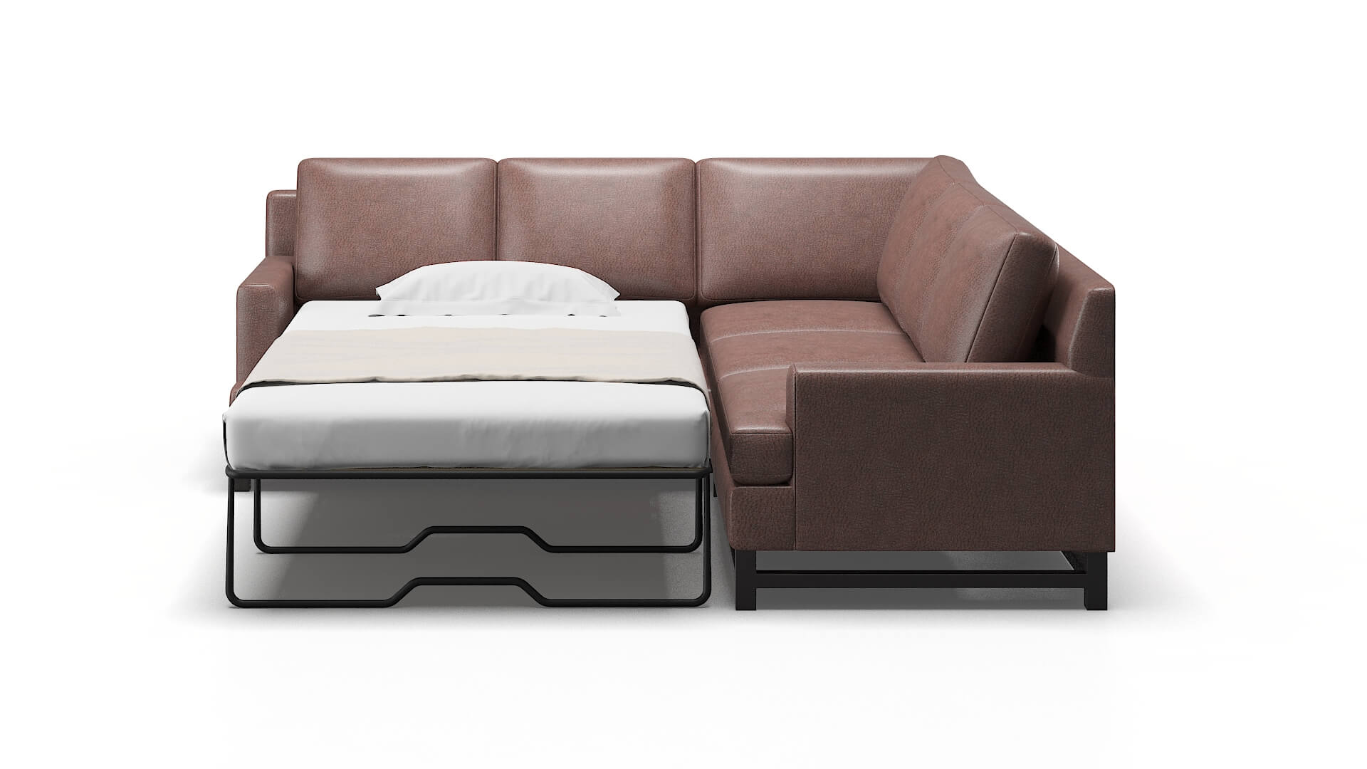 Houston Ford Brown Sectional Sleeper Espresso legs 1