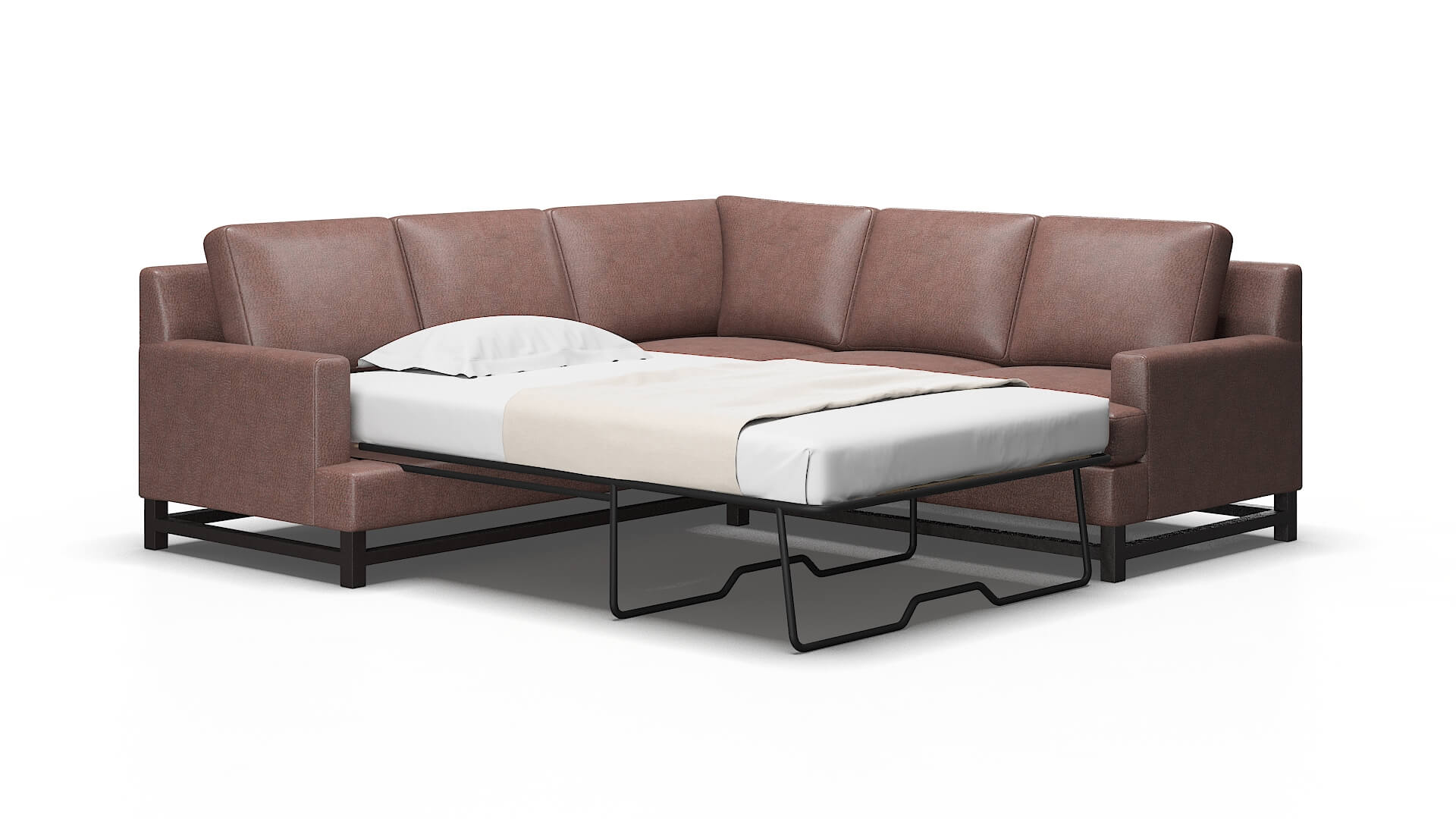 Houston Ford Brown Sectional Sleeper Espresso legs 2