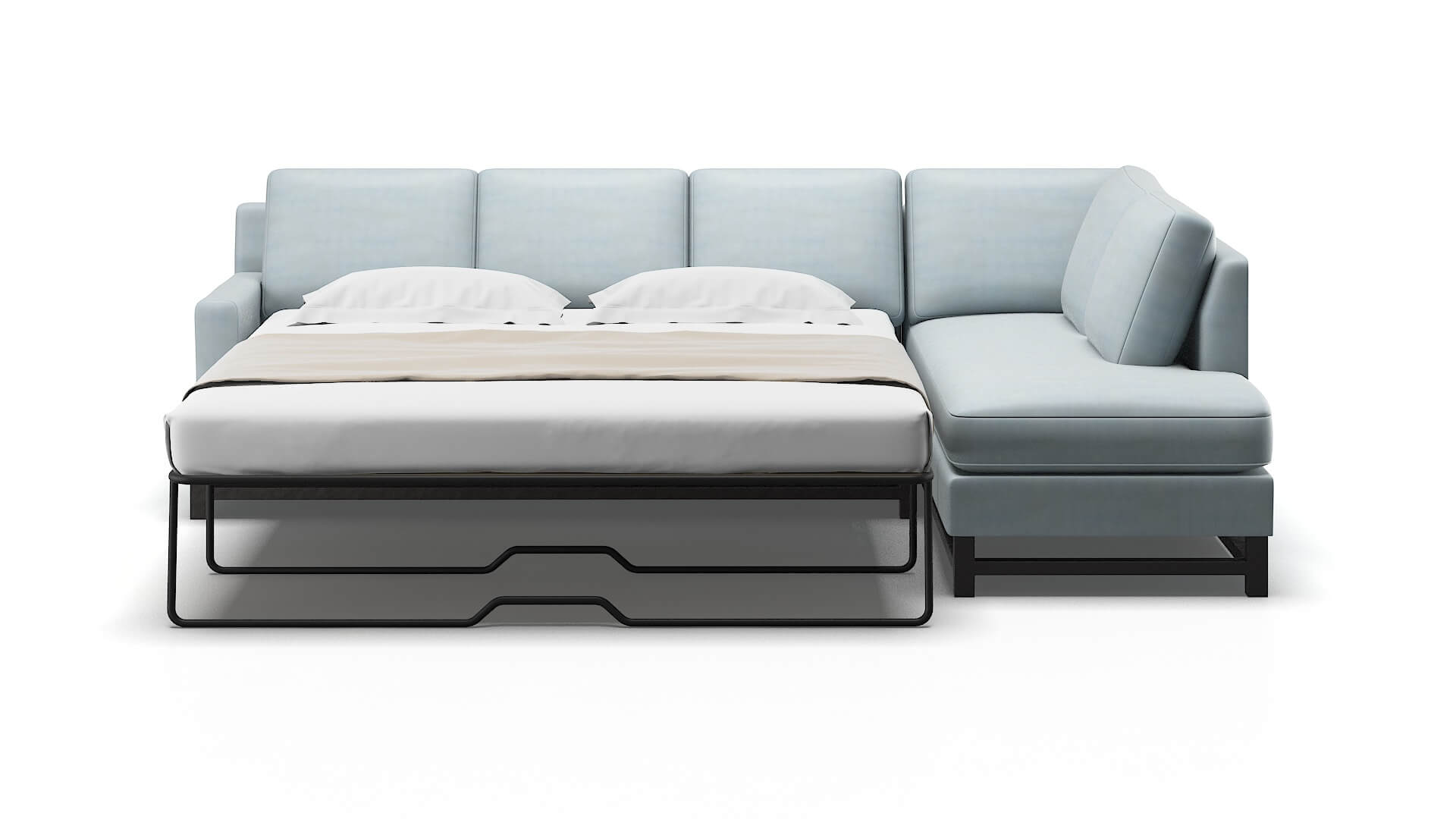 Houston Hathaway Aqua Panel Sleeper Espresso legs 1