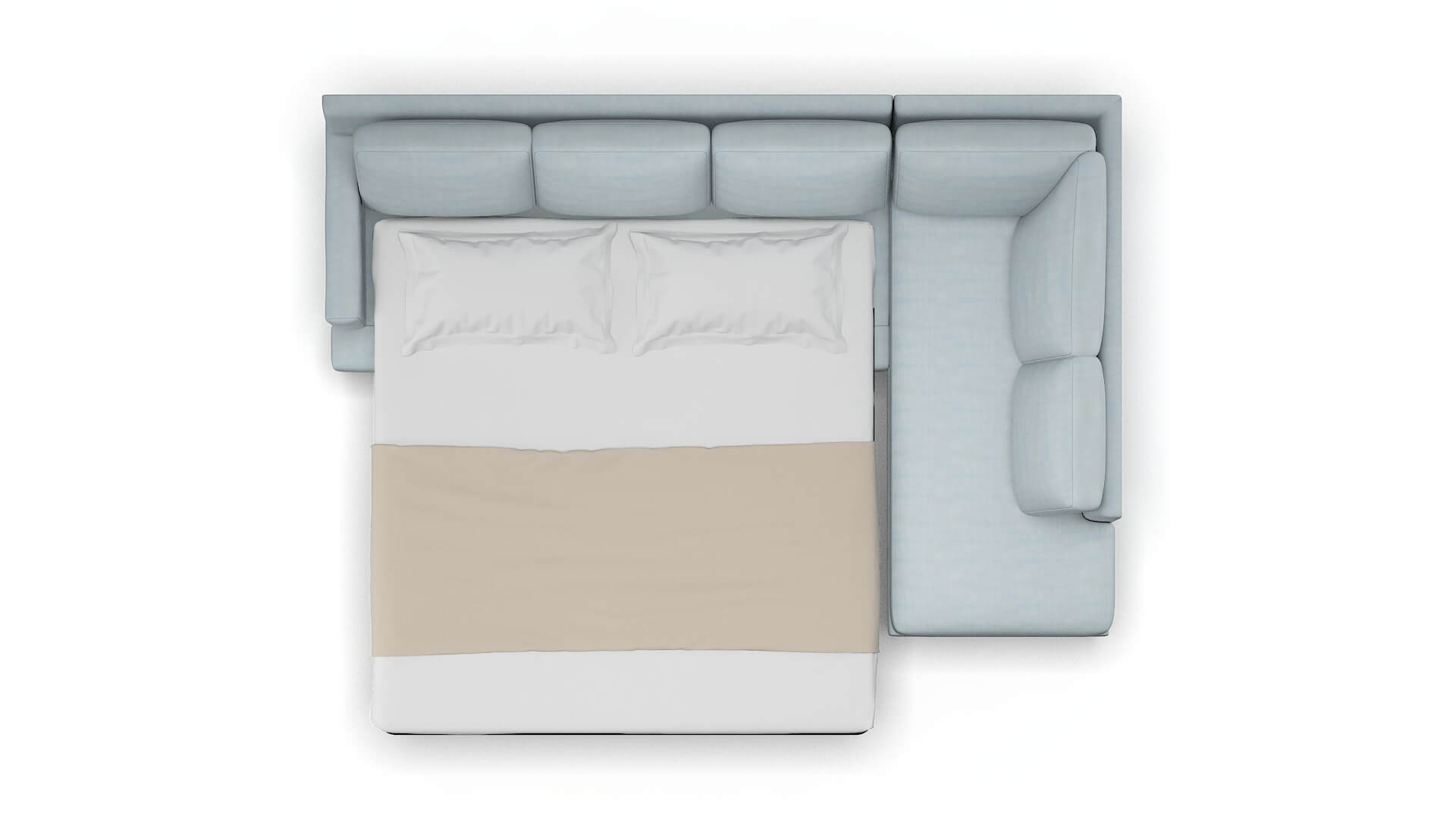 Houston Hathaway Aqua Panel Sleeper Espresso legs 3