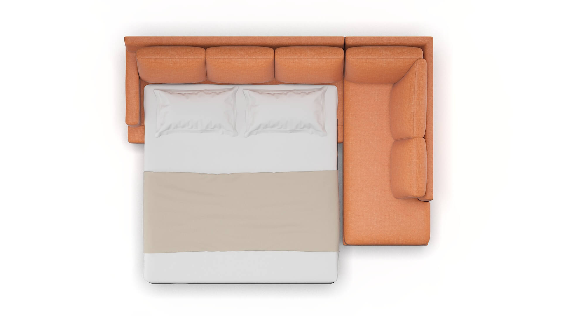 Houston Hepburn Appricot Panel Sleeper Espresso legs 3