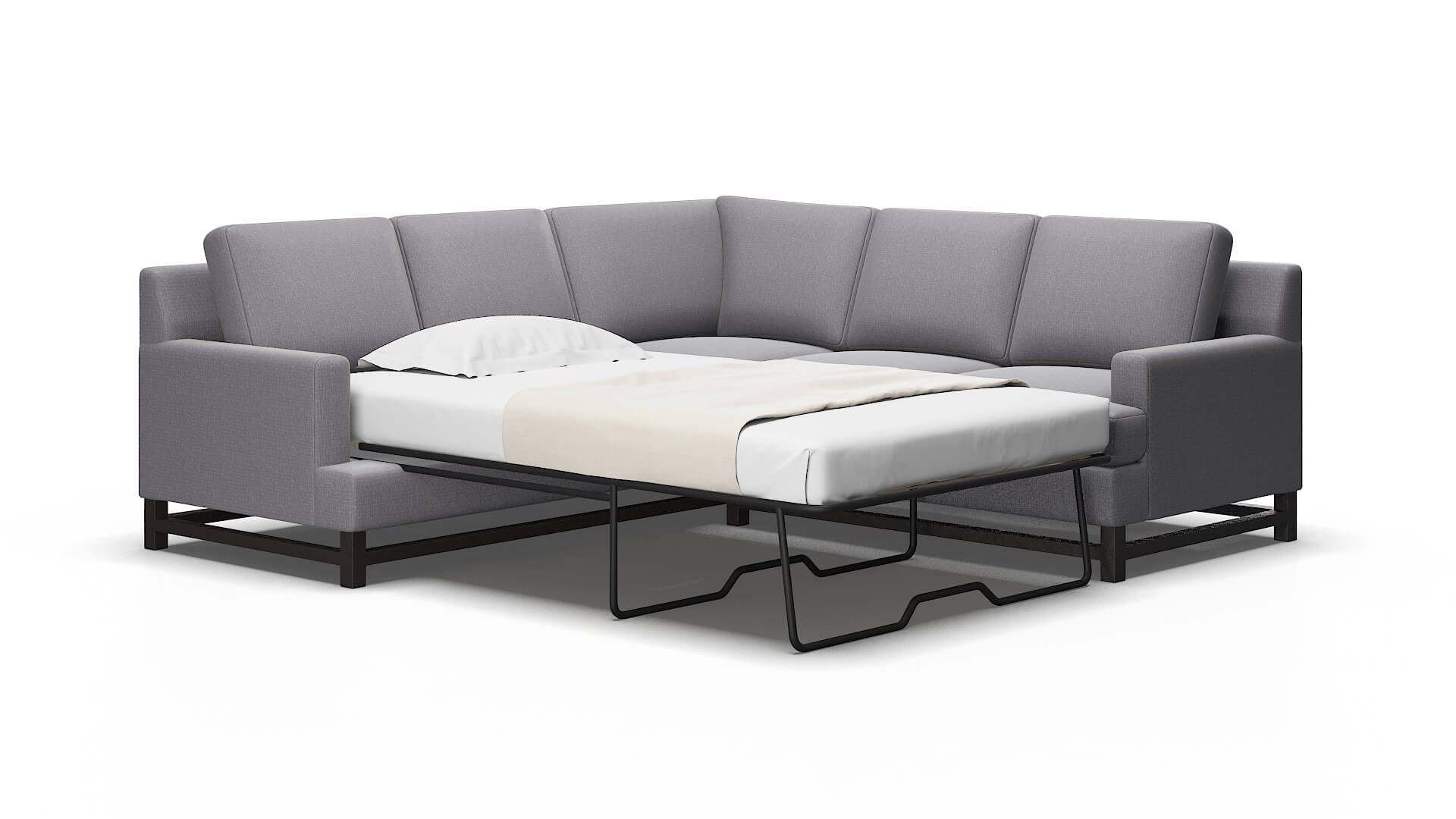 Houston Insight Denim Sectional Sleeper Espresso legs 2