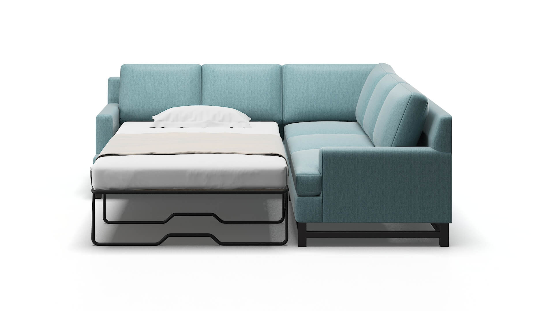 Houston Insight Peacock Sectional Sleeper Espresso legs 1