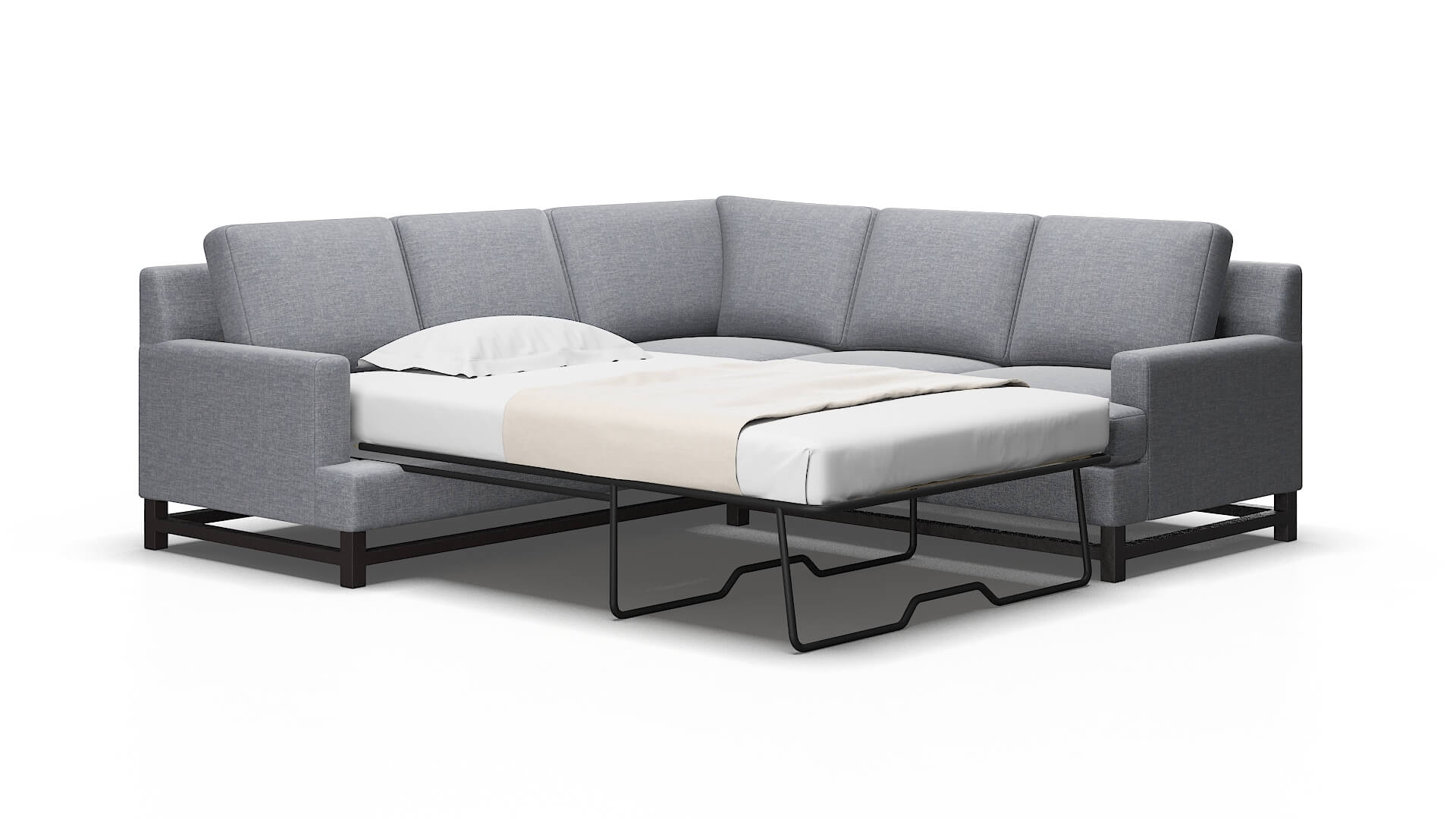 Houston Keylargo ash Sectional sleeper Espresso Legs  2