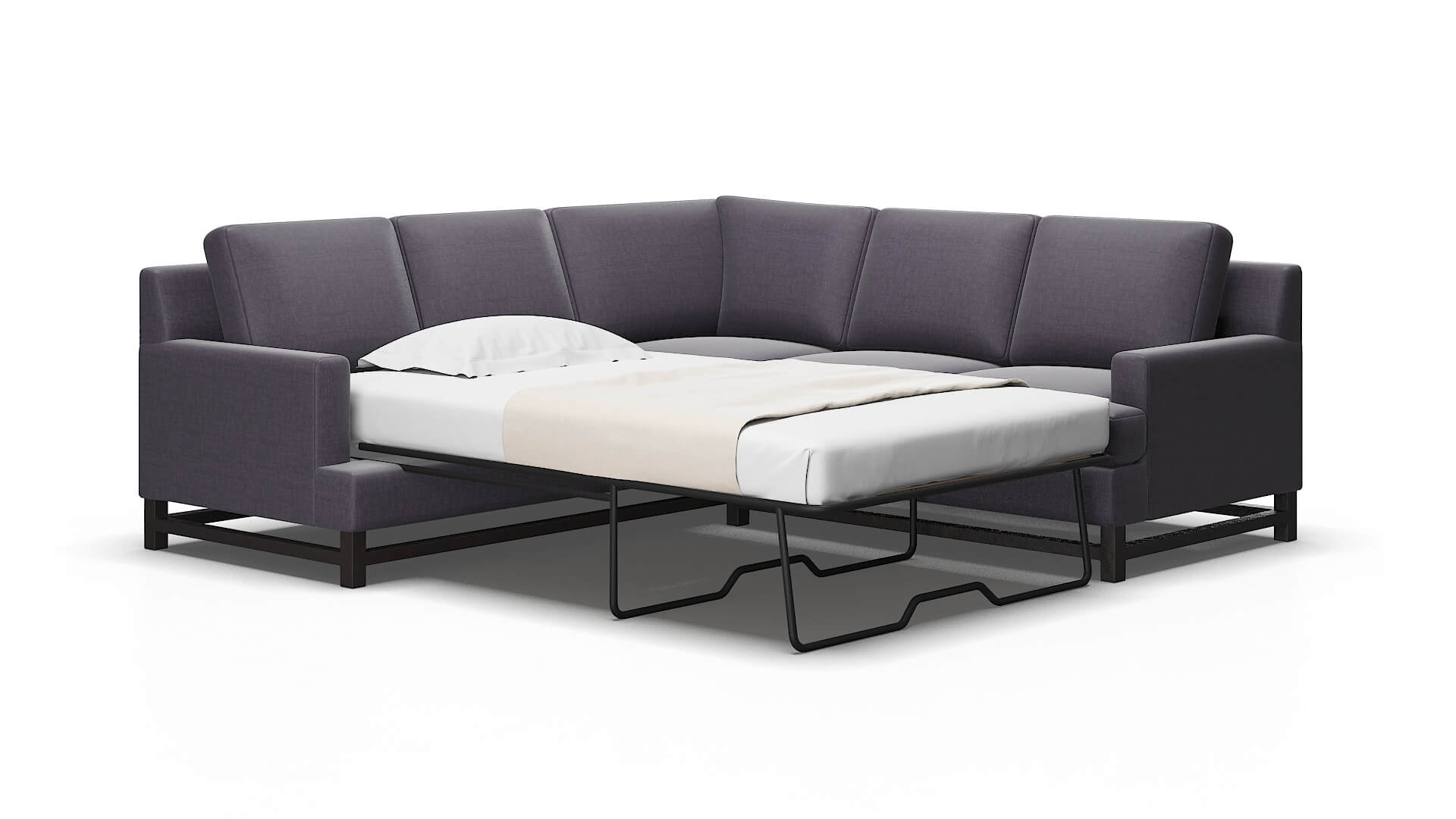Houston Keylargo Grape Sectional Sleeper Espresso legs 2