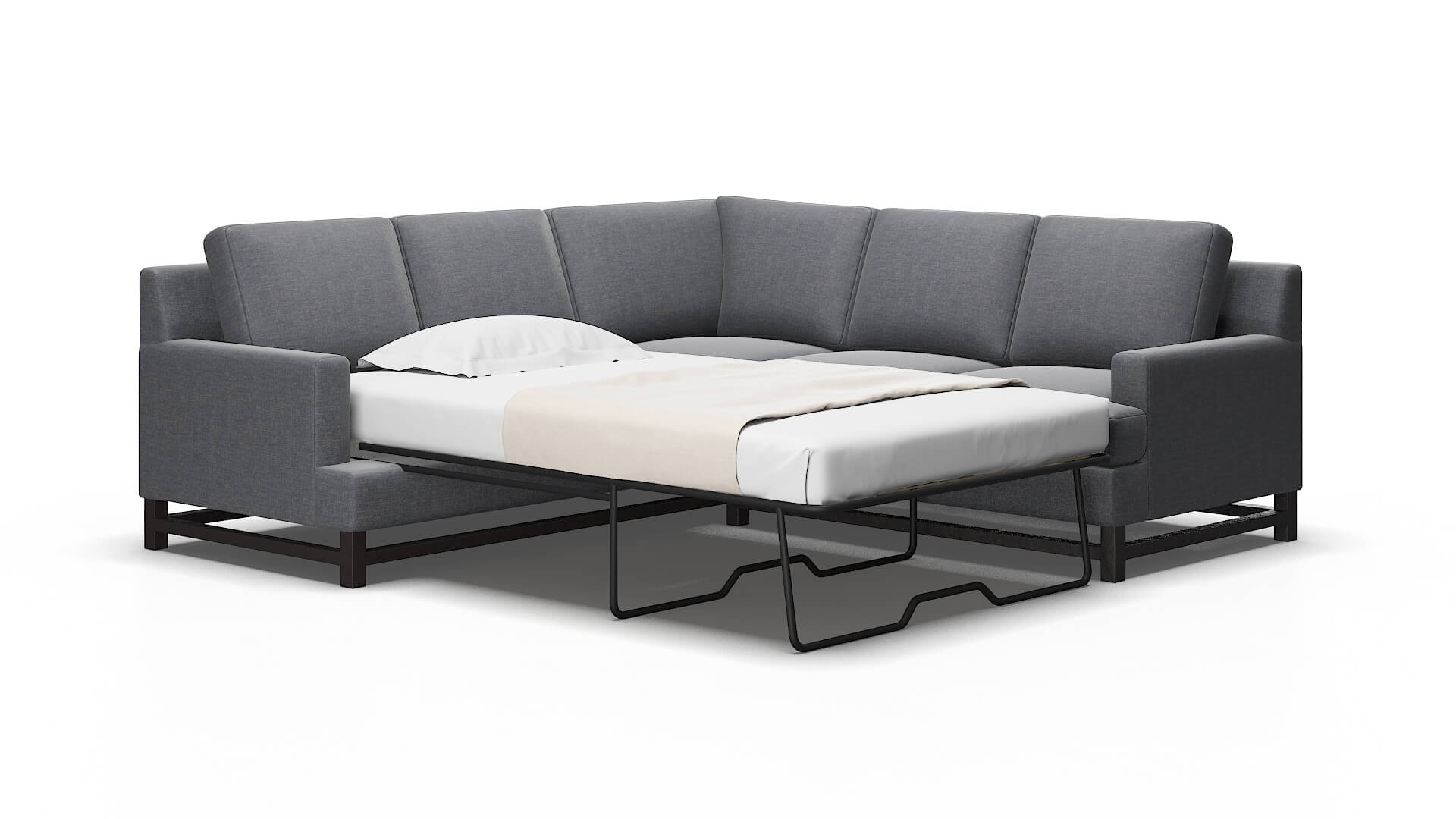 Houston Keylargo graphite Sectional sleeper Espresso Legs  2
