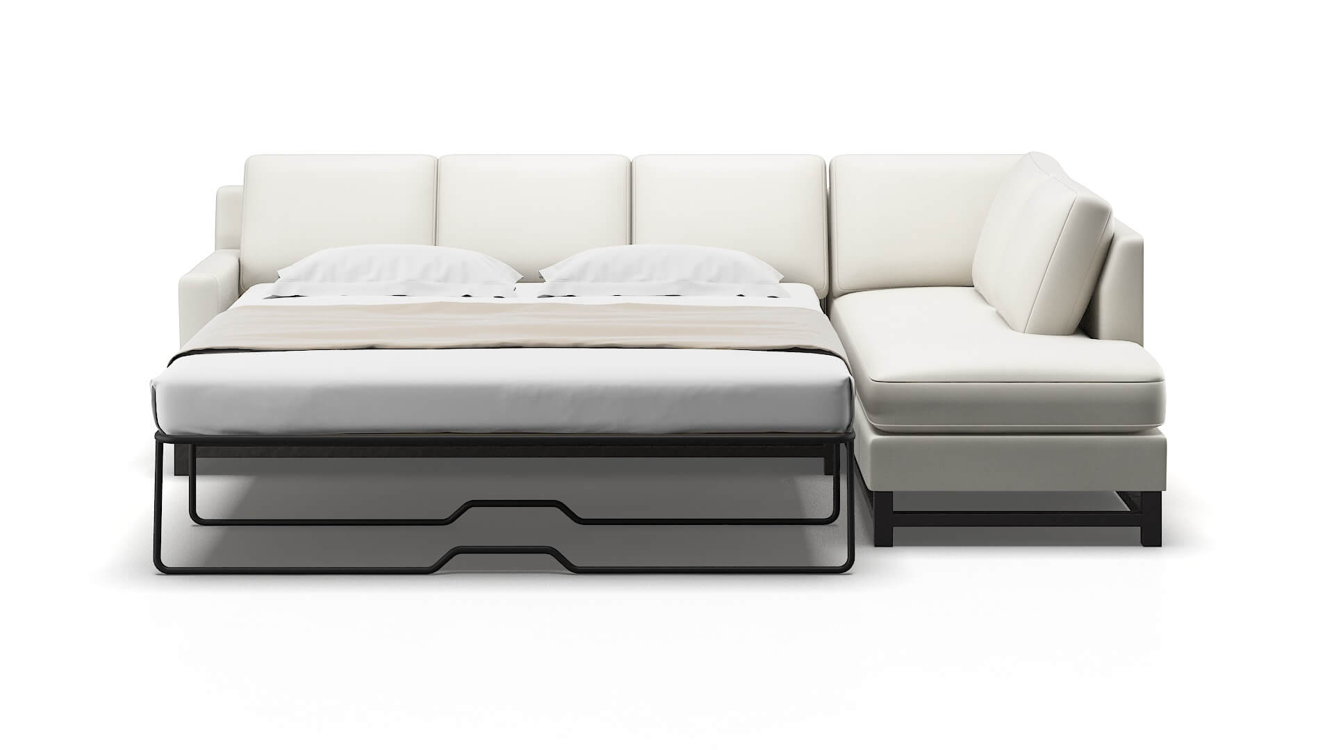 Houston Keylargo Oatmeal Panel Sleeper Espresso legs 1