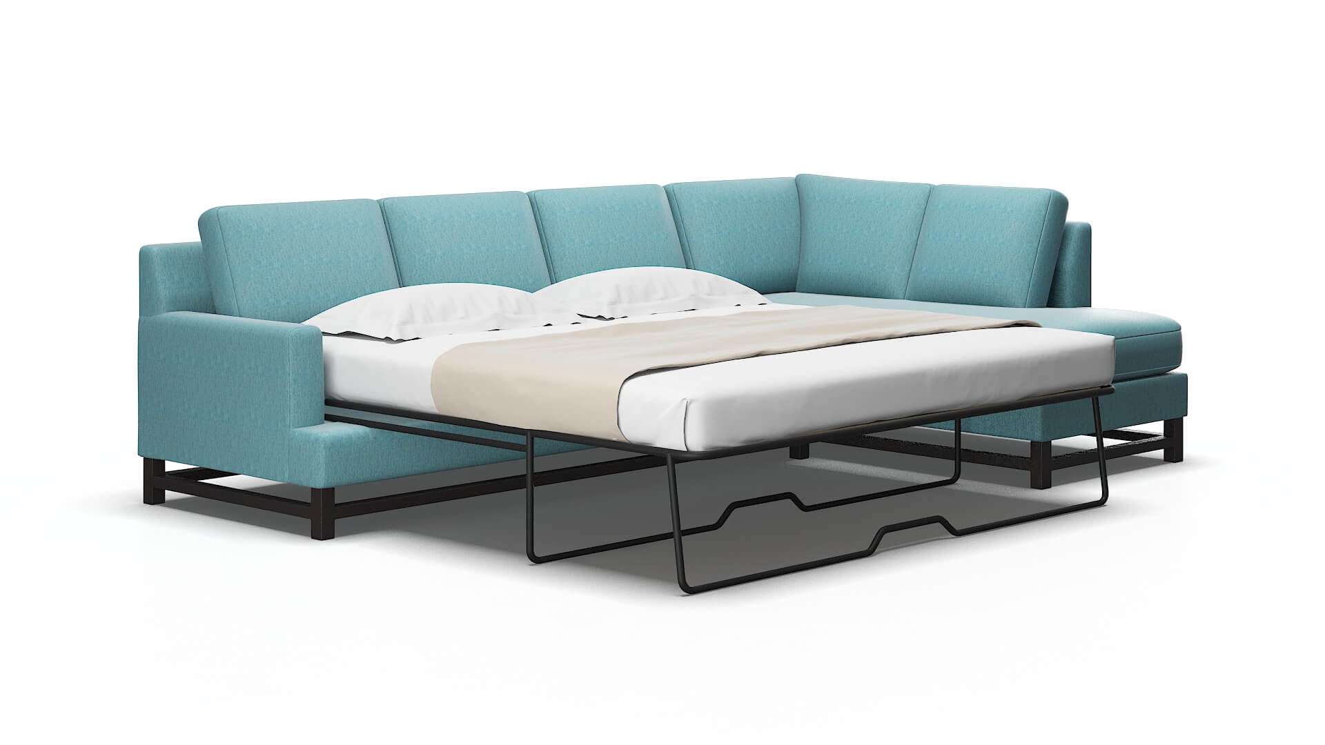 Houston Lana Peacock Panel Sleeper Espresso legs 2