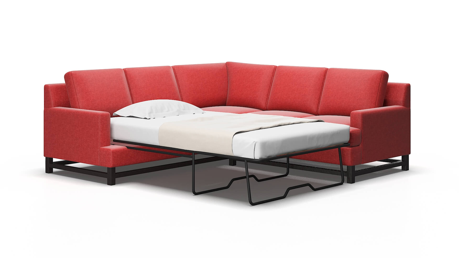 Houston Leslie Poppy Sectional Sleeper espresso legs 2