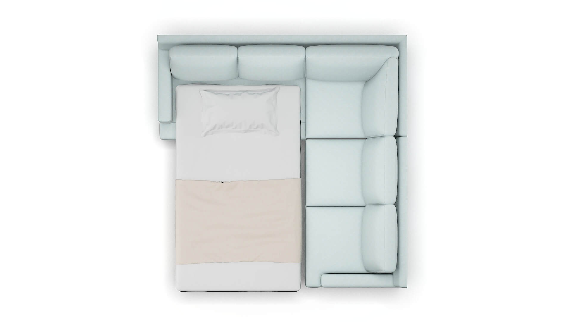 Houston Leslie Robins_egg Sectional Sleeper Espresso legs 3