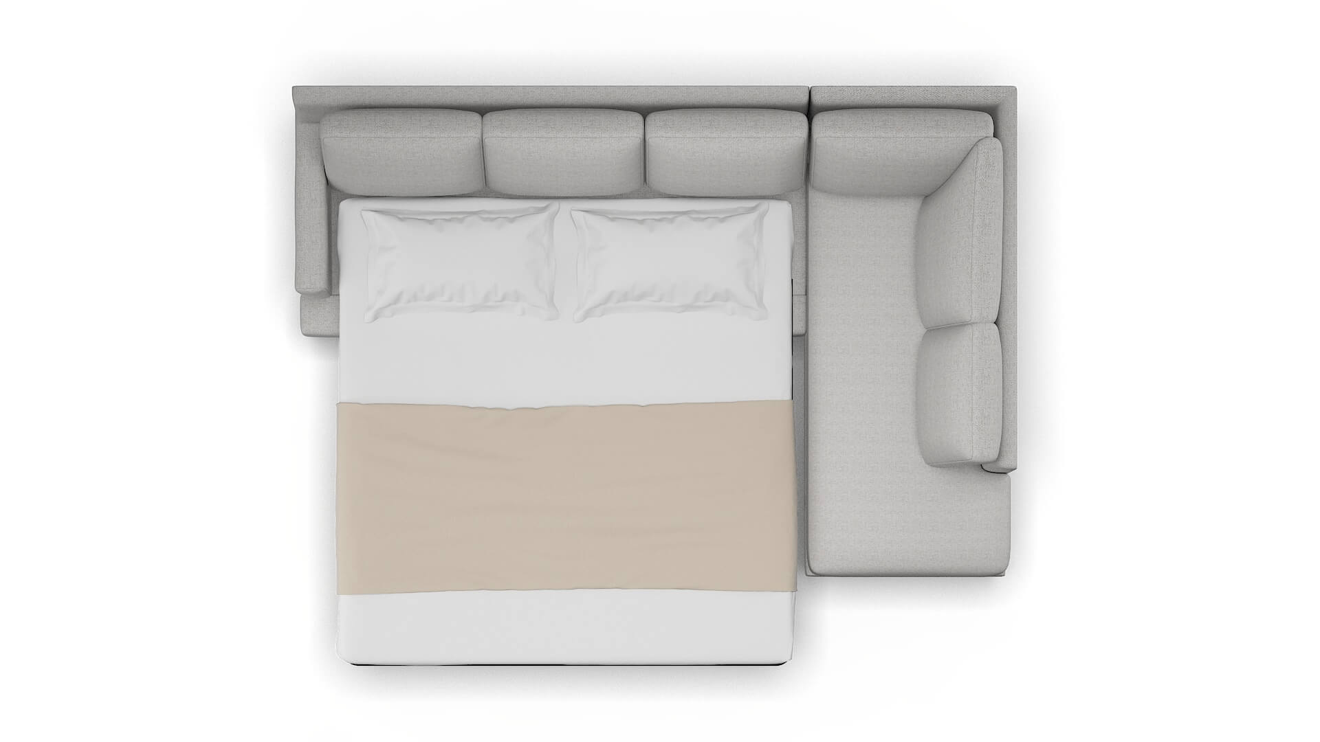 Houston Malibu Dove Panel Sleeper Espresso legs 3