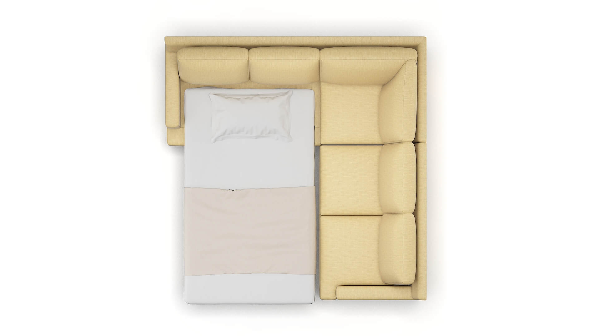 Houston Malibu Maize Sectional Sleeper Espresso legs 3