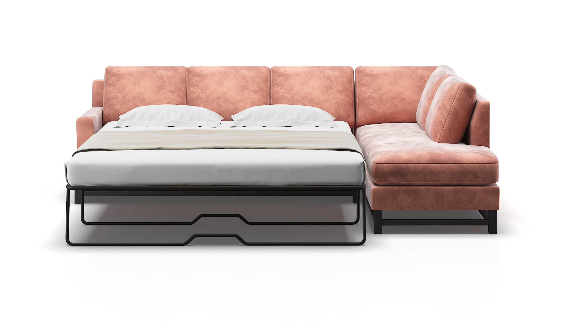 Houston Naples Blush Panel Sleeper Espresso legs 1