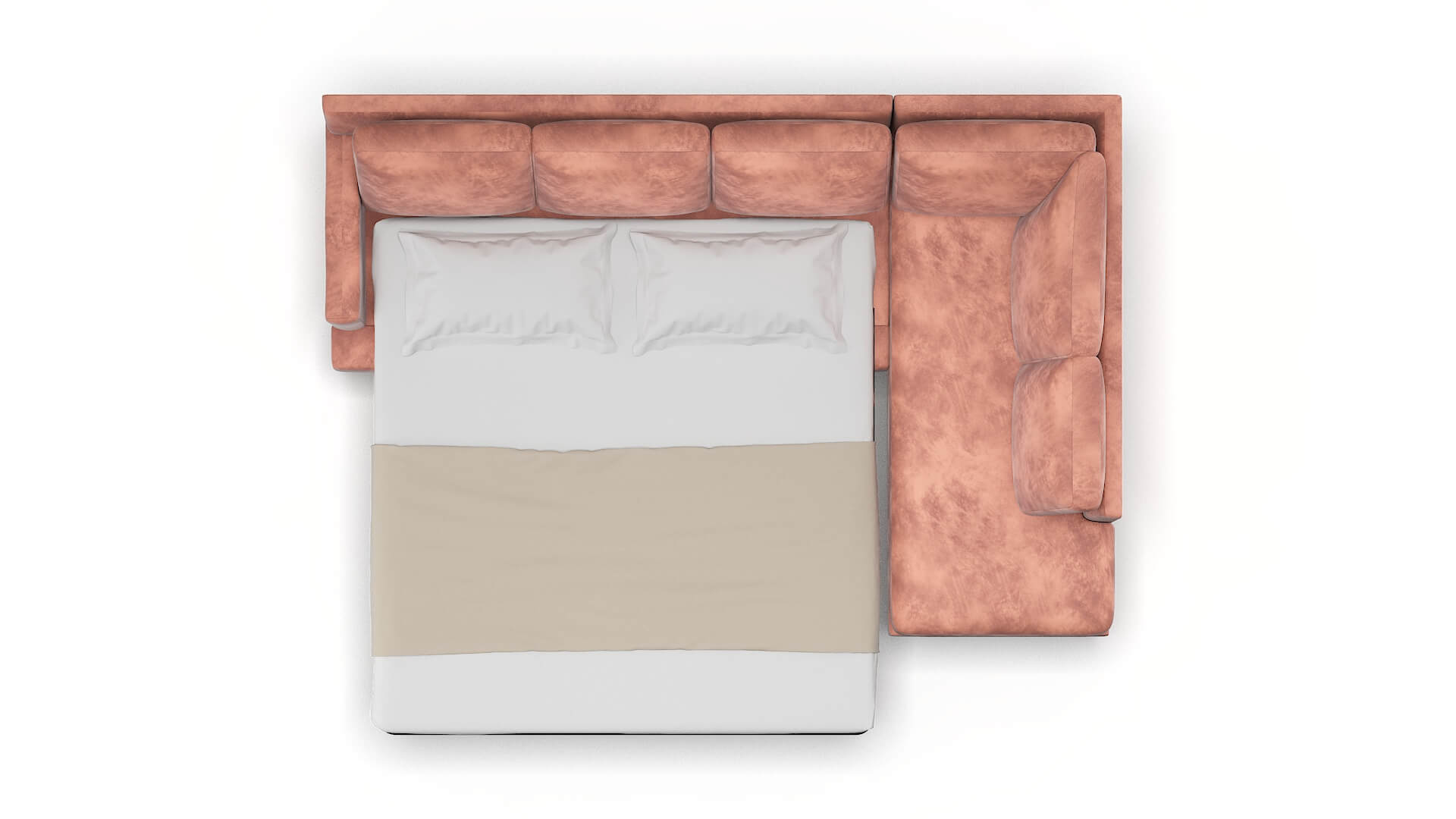 Houston Naples Blush Panel Sleeper Espresso legs 3