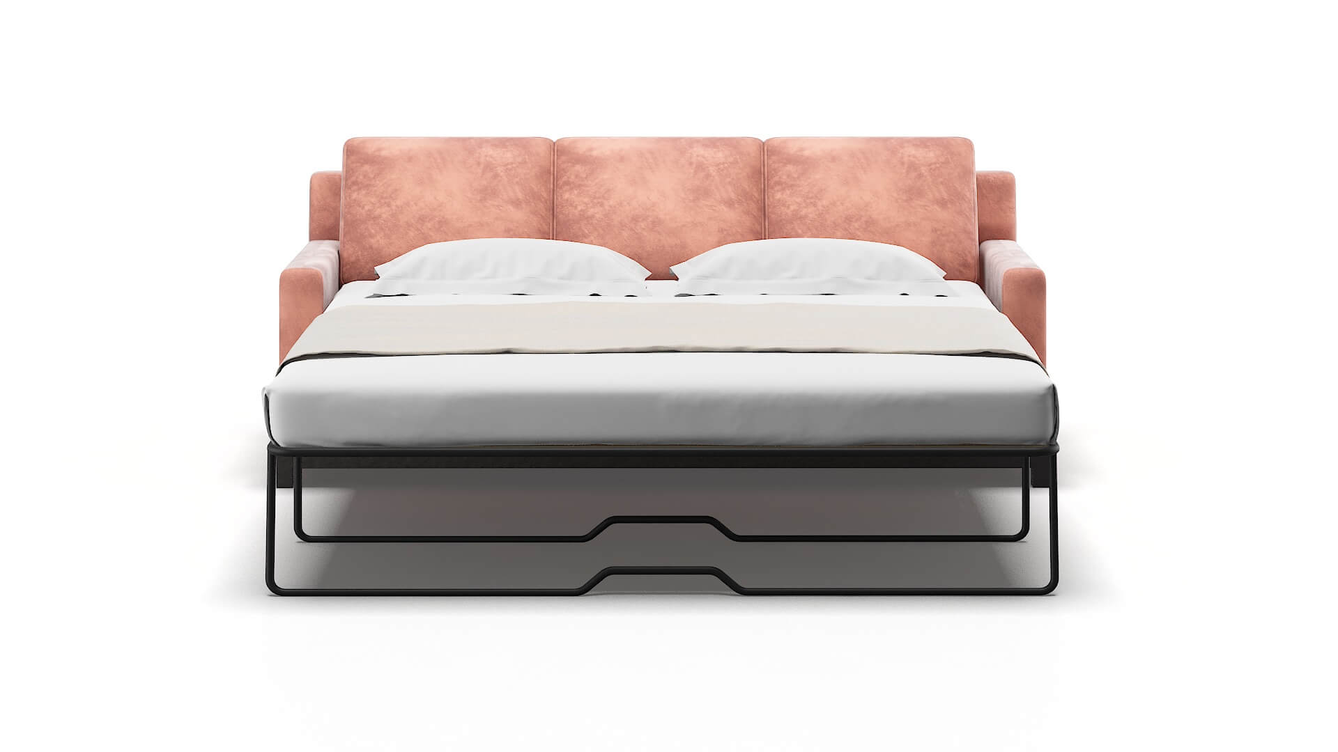 Houston Naples Blush Sofa Sleeper Espresso legs 1