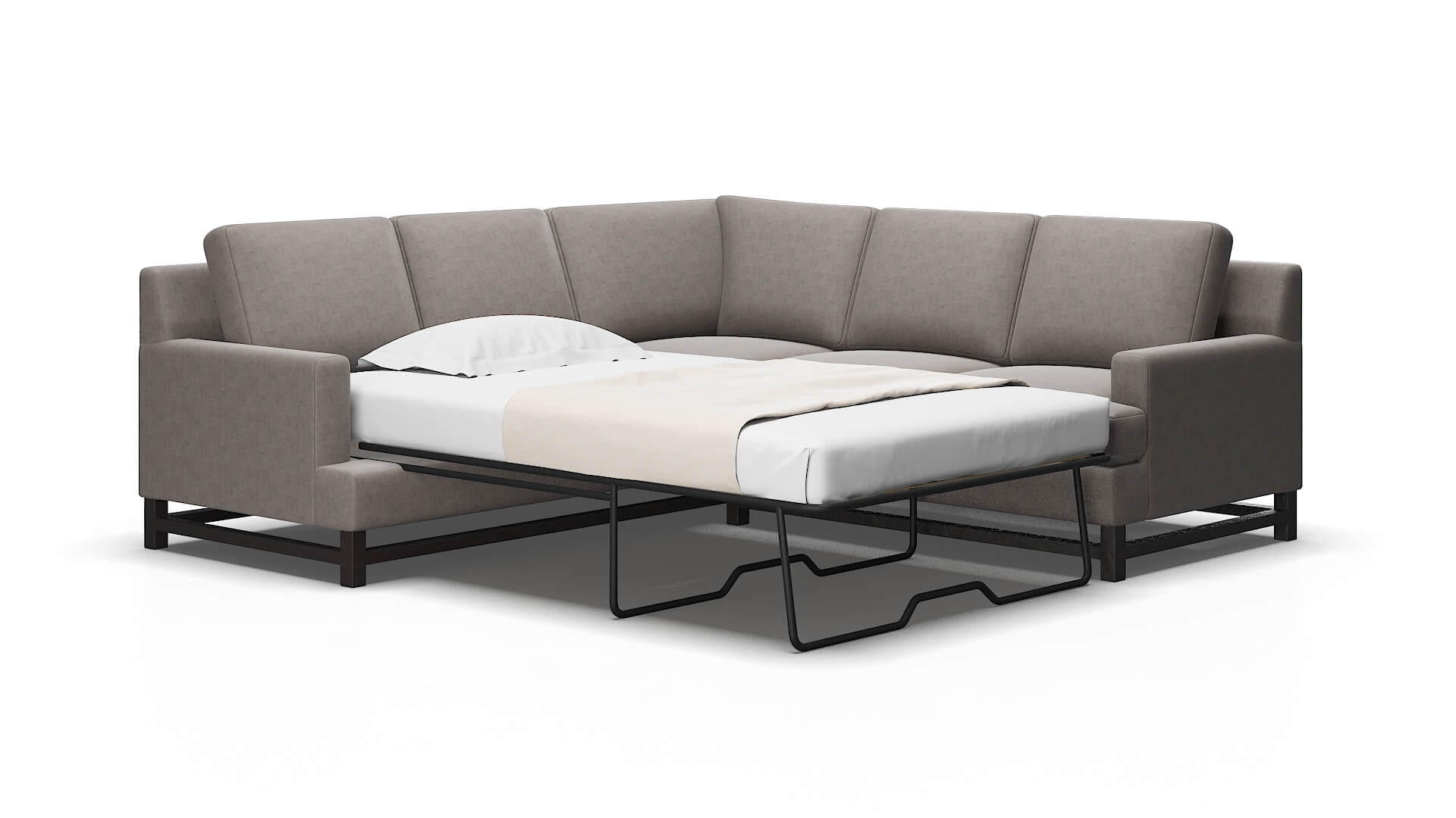 Houston Noble Otter Sectional Sleeper Espresso legs 2