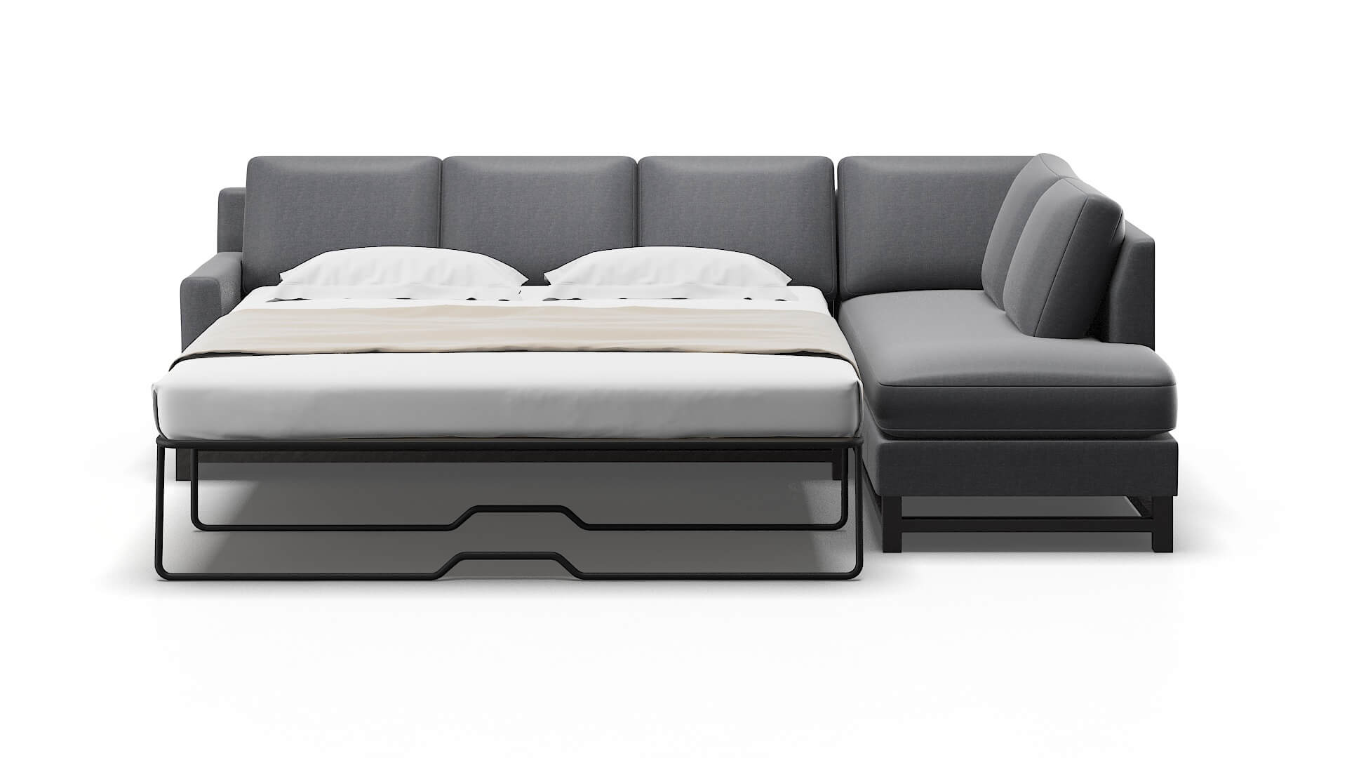 Houston Notion Graphite Panel Sleeper Espresso legs 1