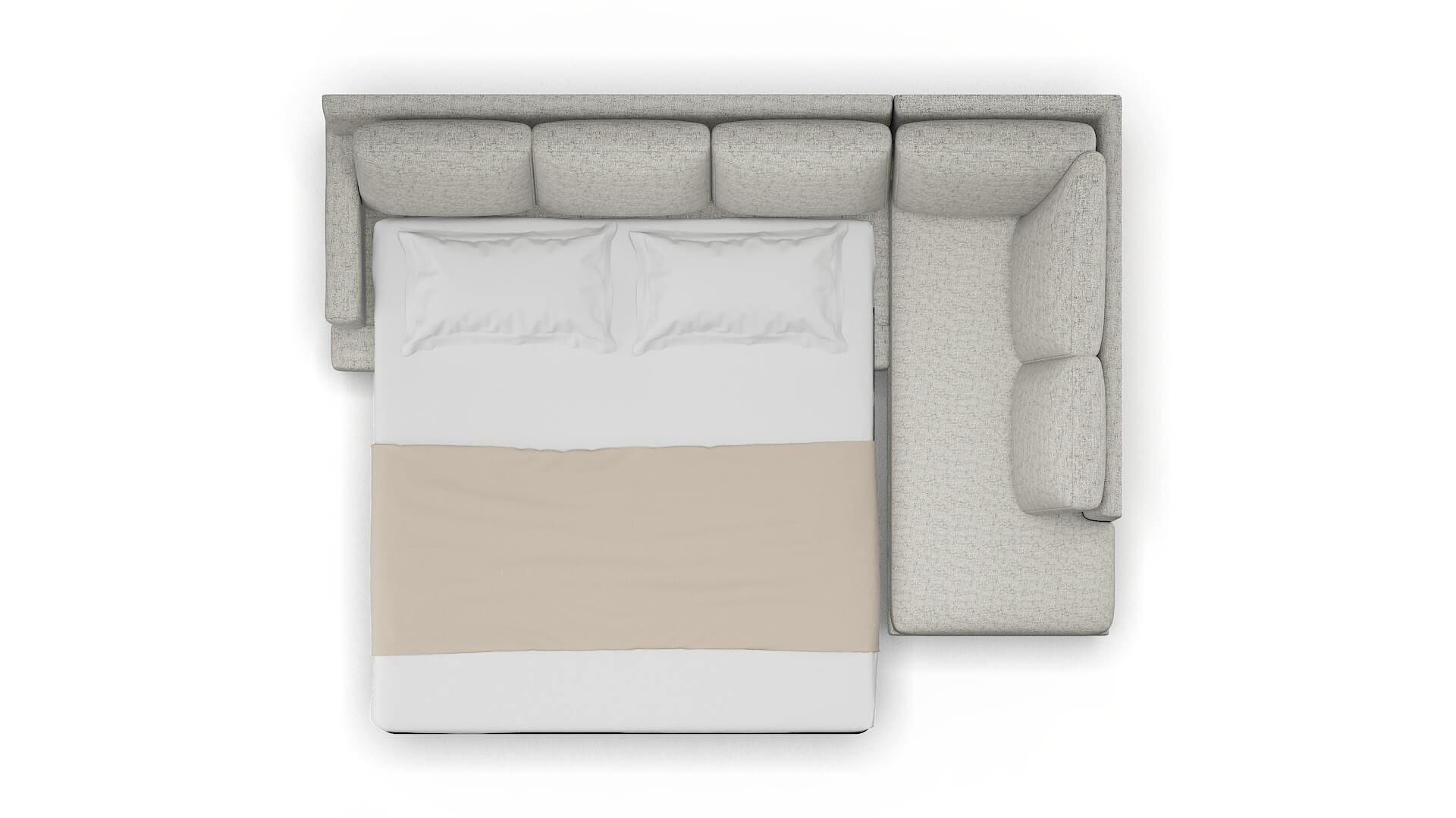 Houston Oceanside Granite Panel Sleeper Espresso legs 3