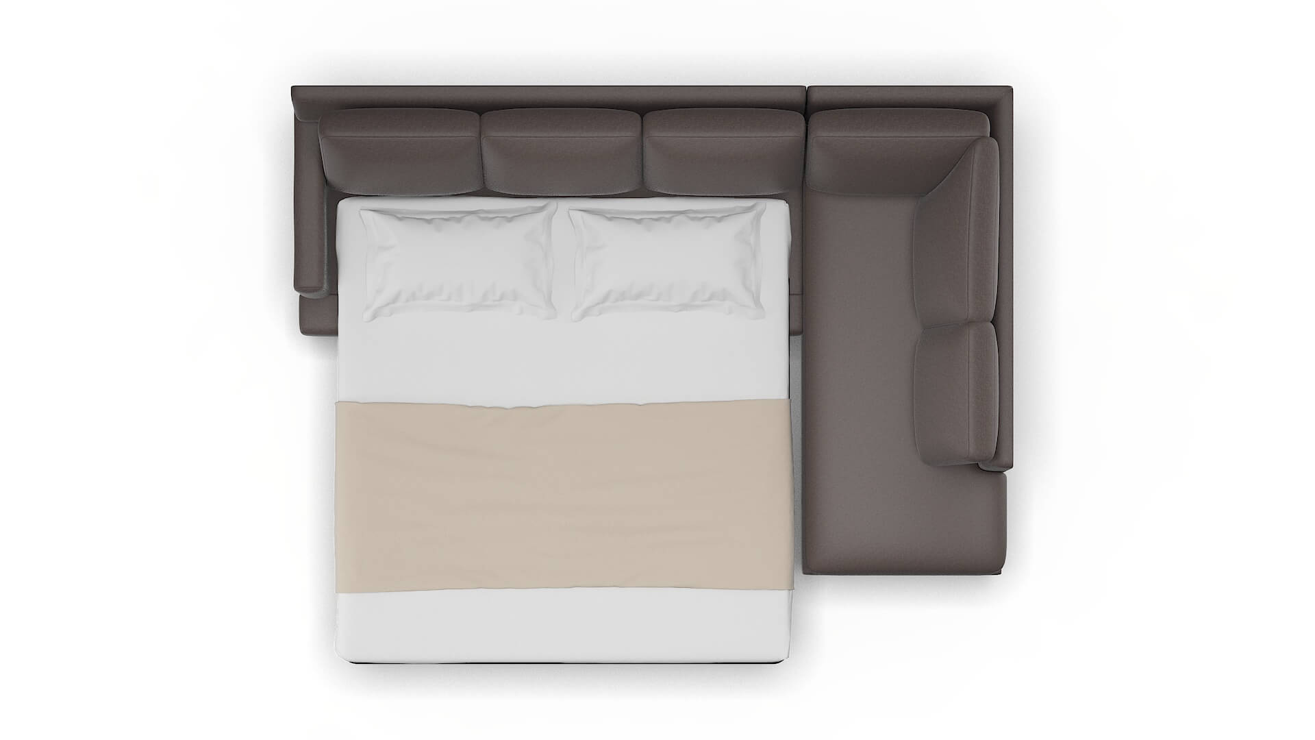 Houston Oscar Chocolate Panel Sleeper Espresso legs 3