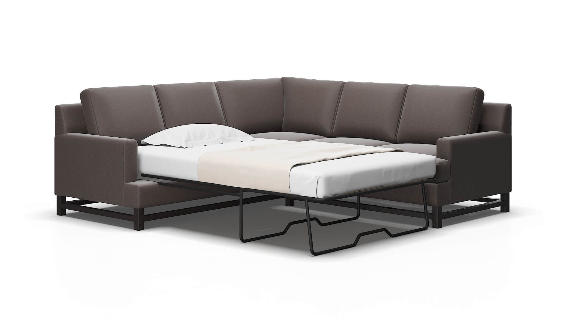 Houston Oscar chocolate Sectional sleeper Espresso Legs  2