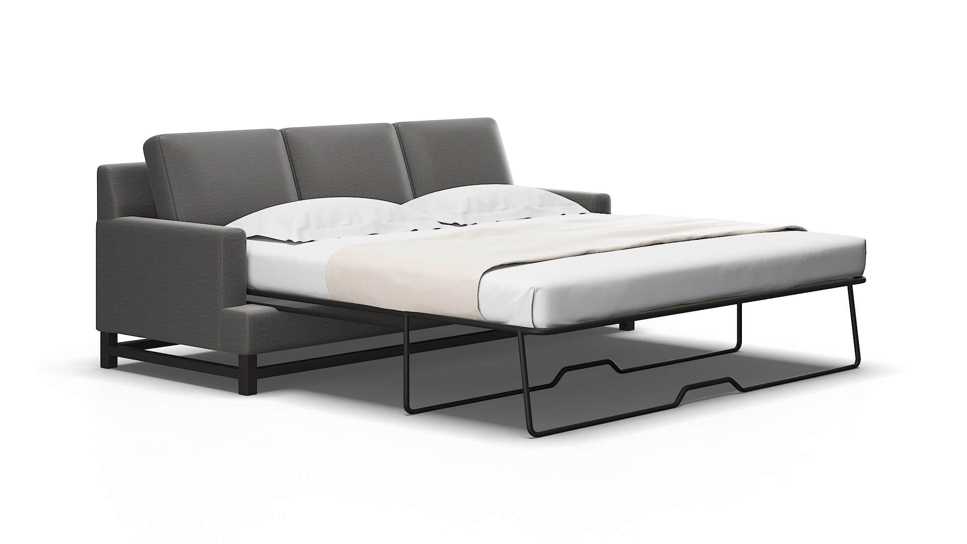 Houston Oscar Grey Sofa Sleeper Espresso legs 2