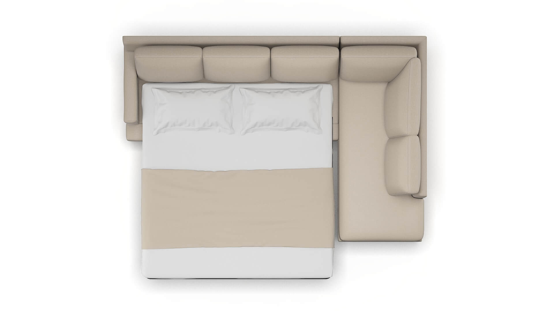 Houston Oscar Linen Panel Sleeper Espresso legs 3