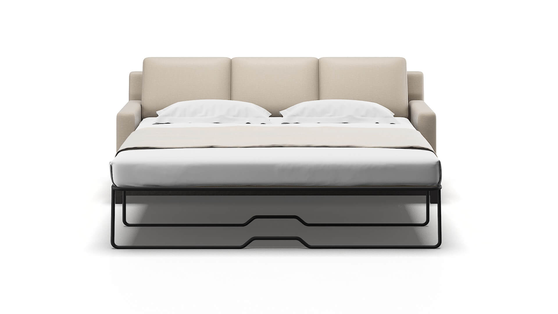 Houston Oscar Linen Sofa Sleeper Espresso legs 1