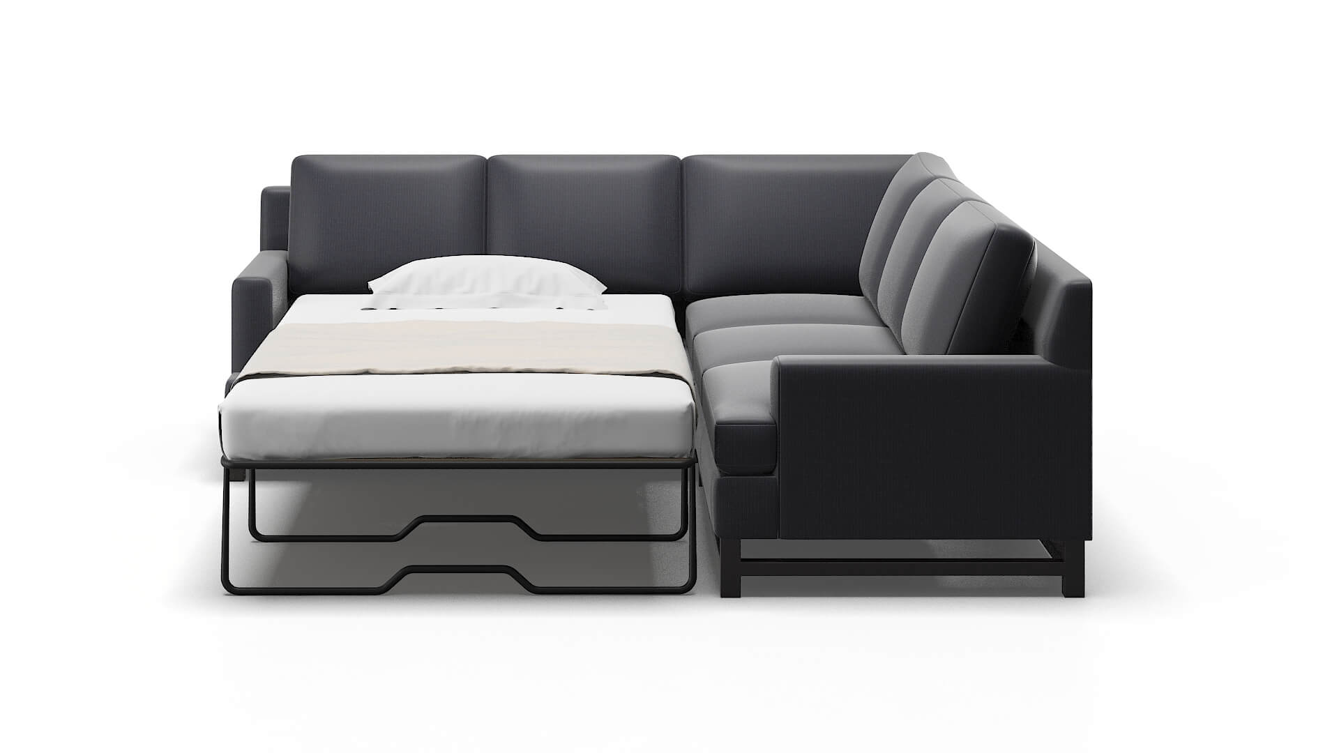 Houston Parker Midnight Sectional Sleeper Espresso legs 1