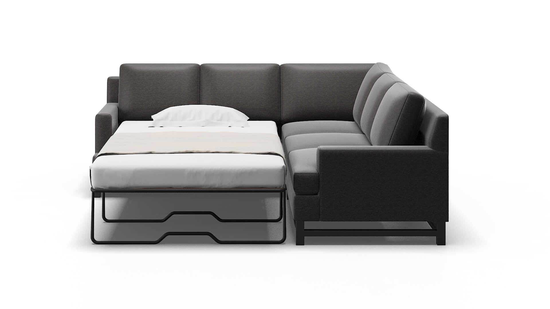 Houston Phoenix Chocolate Sectional Sleeper Espresso legs 1
