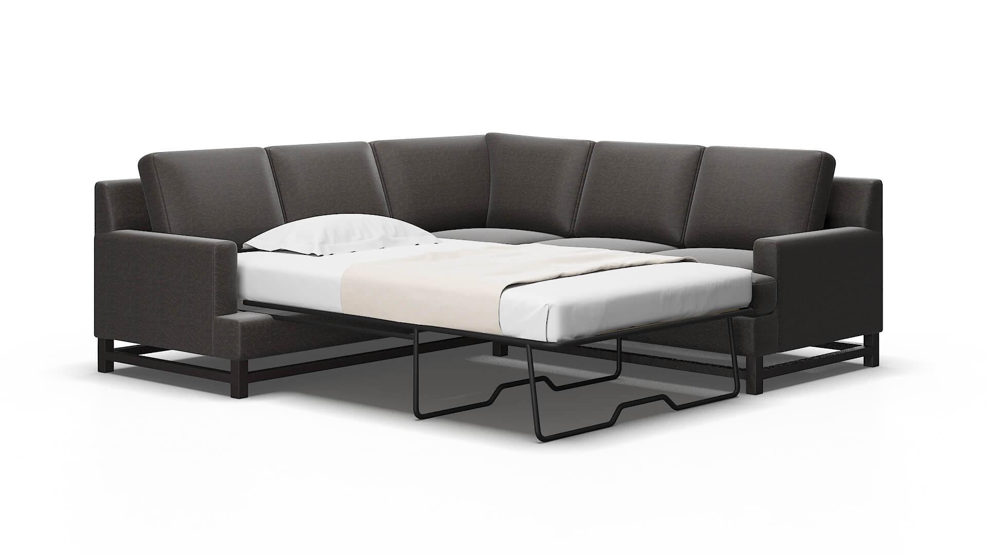 Houston Phoenix chocolate Sectional sleeper Espresso Legs  2