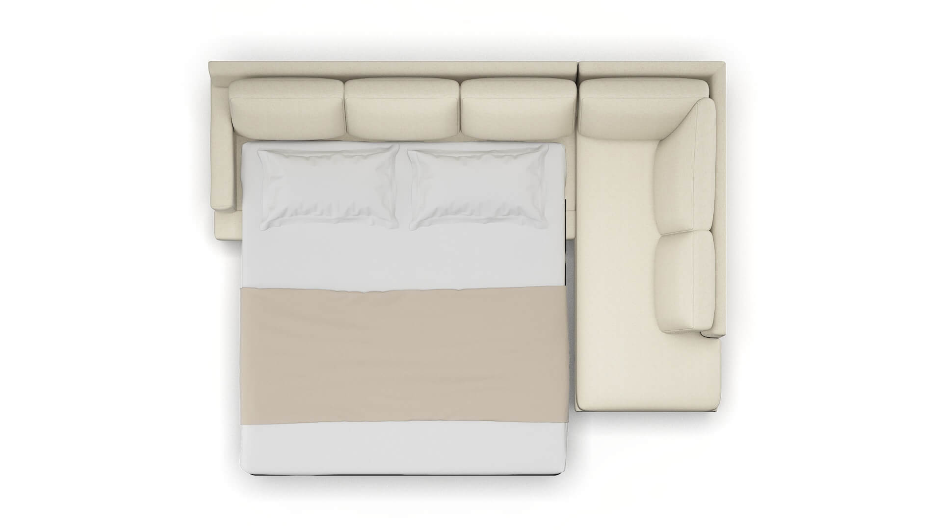 Houston Phoenix Ivory Panel Sleeper Espresso legs 3