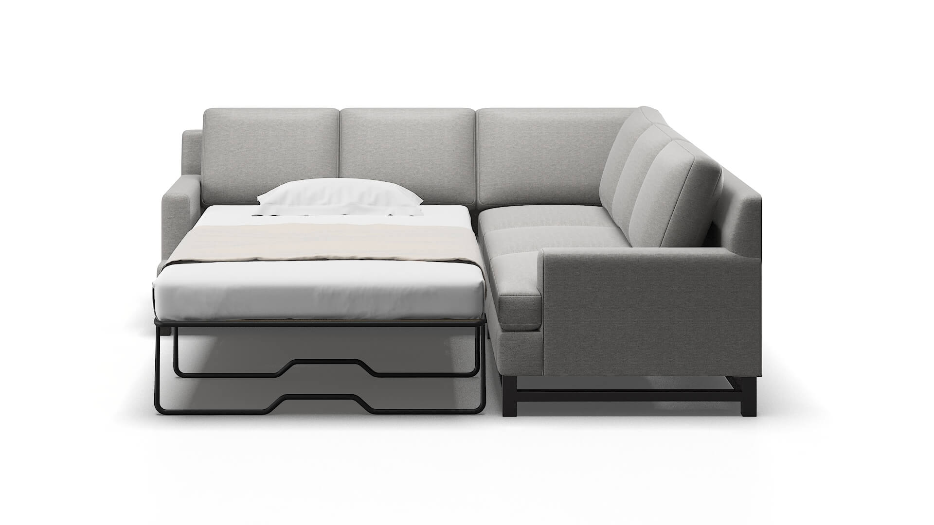 Houston Phoenix Smoke Sectional Sleeper Espresso legs 1