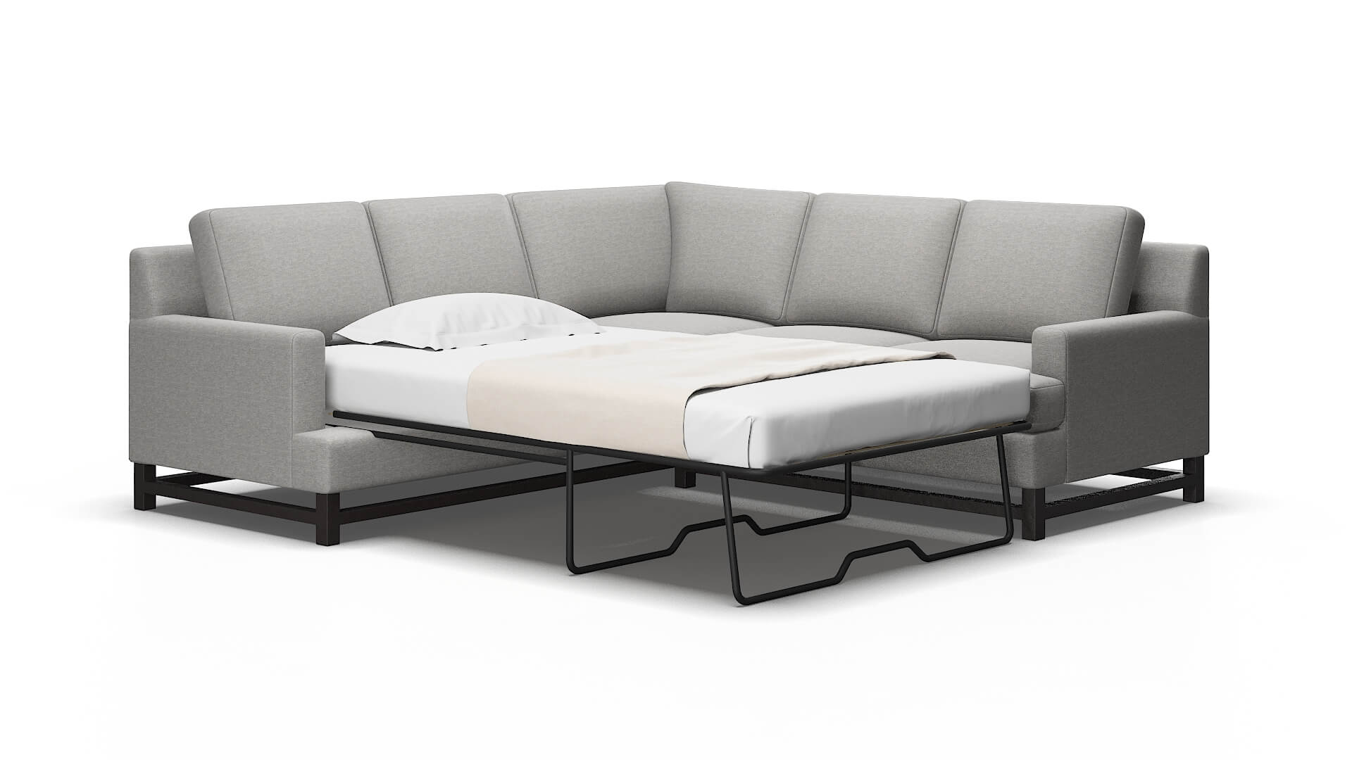 Houston Phoenix Smoke Sectional Sleeper Espresso legs 2