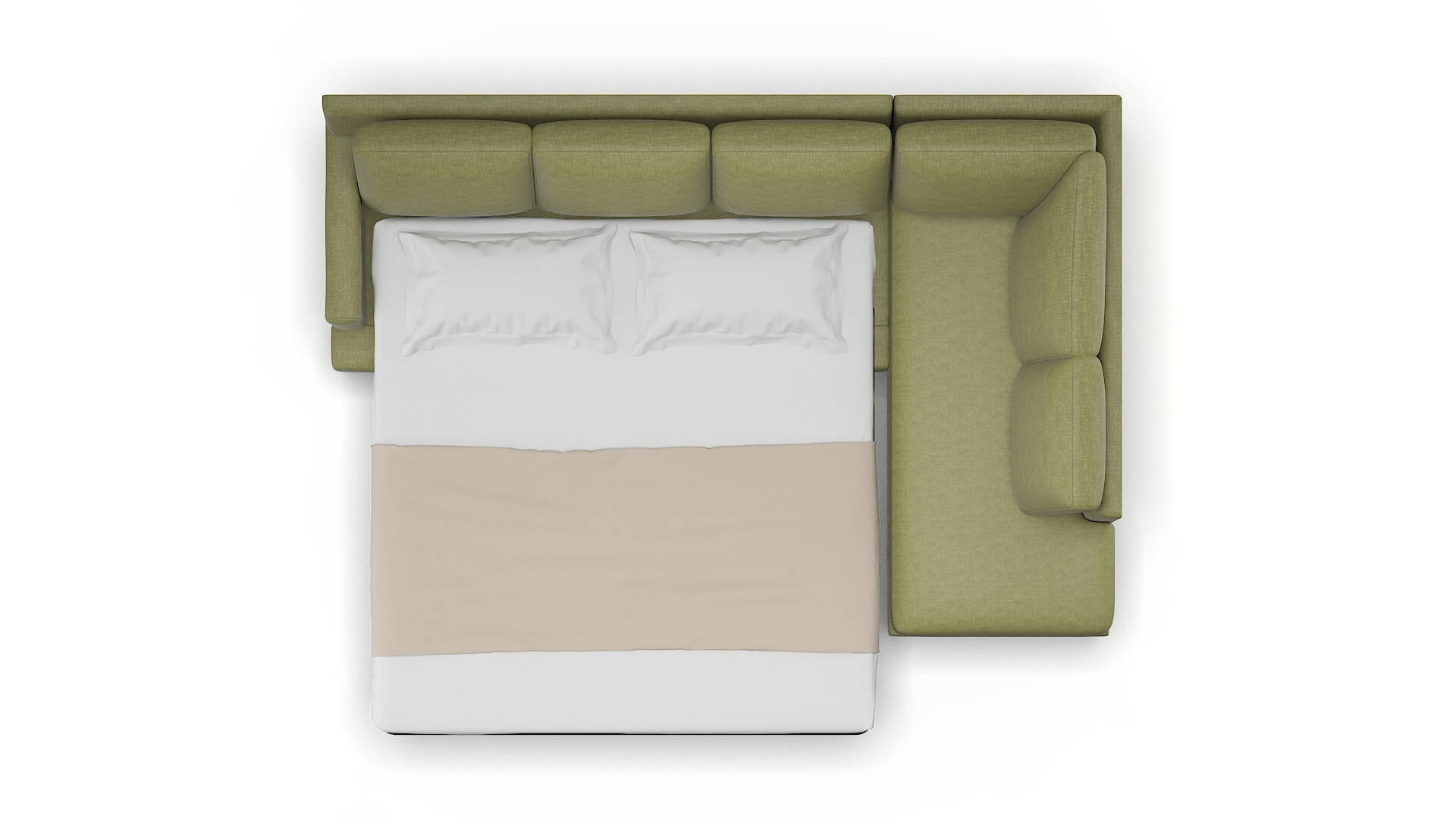 Houston Portland Basil Panel Sleeper Espresso legs 3
