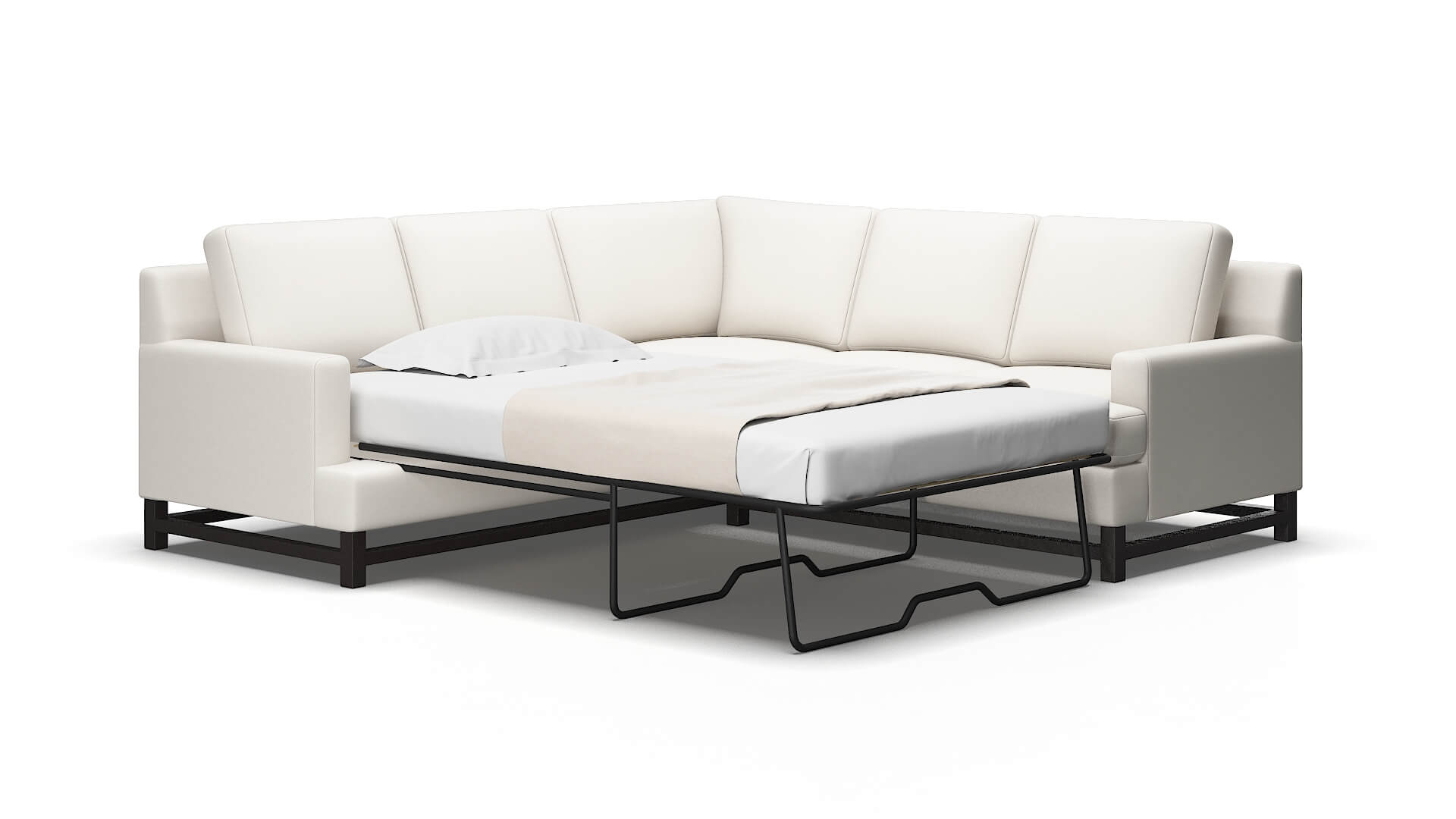 Houston Redondo Pearl Sectional Sleeper Espresso legs 2