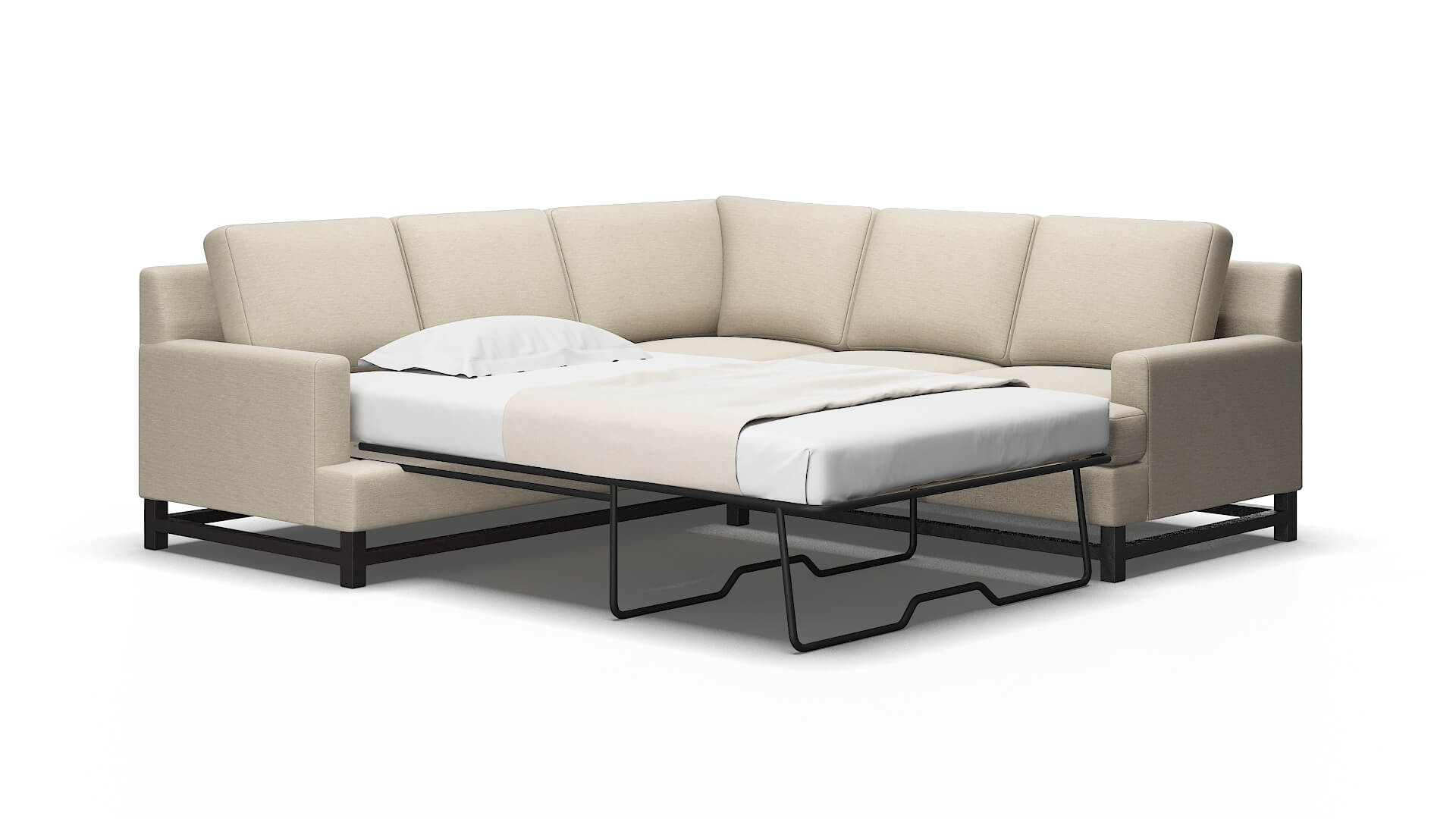 Houston Rocket dove Sectional sleeper Espresso Legs  2