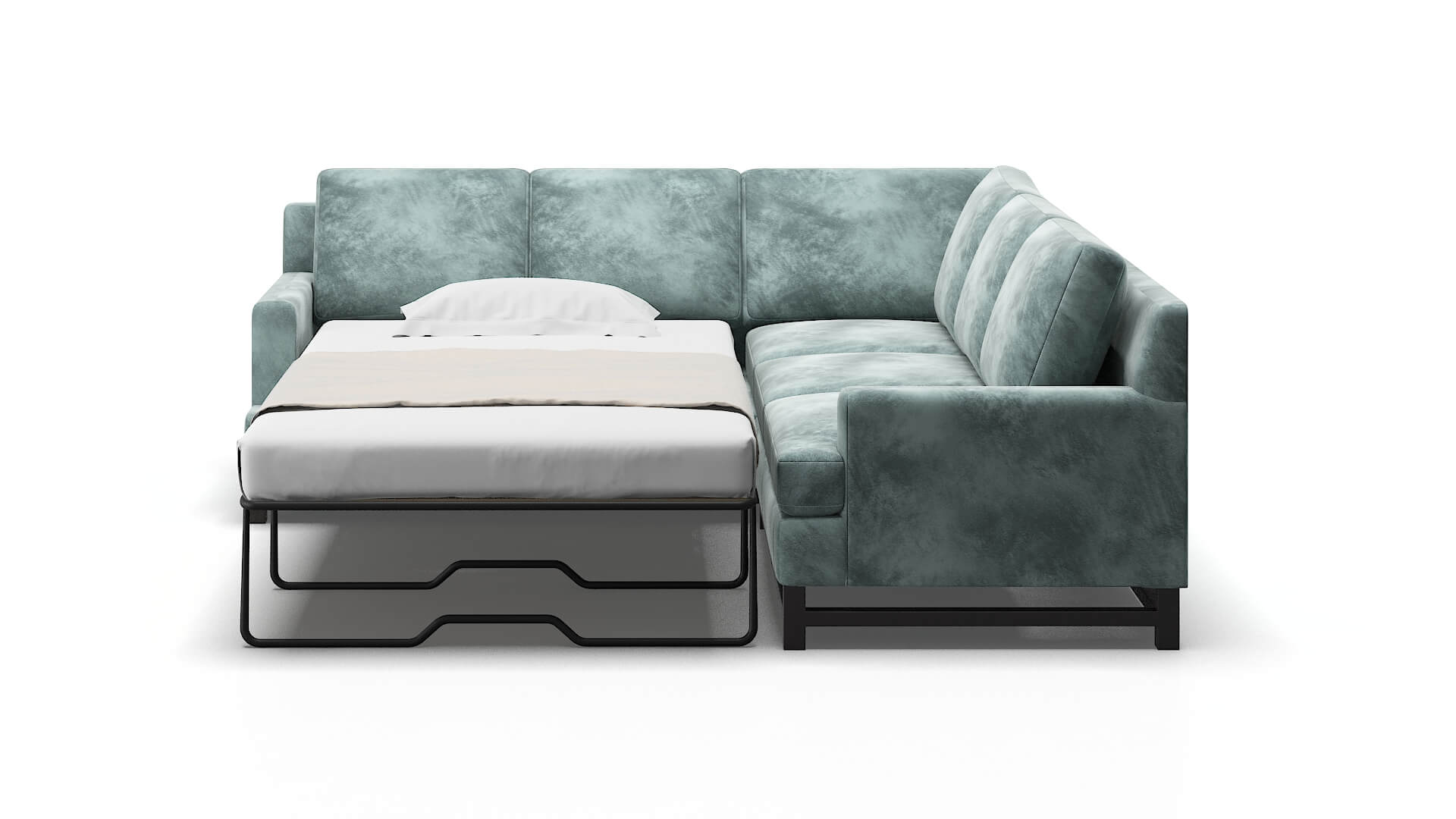 Houston Royale Cloud Sectional Sleeper Espresso legs 1