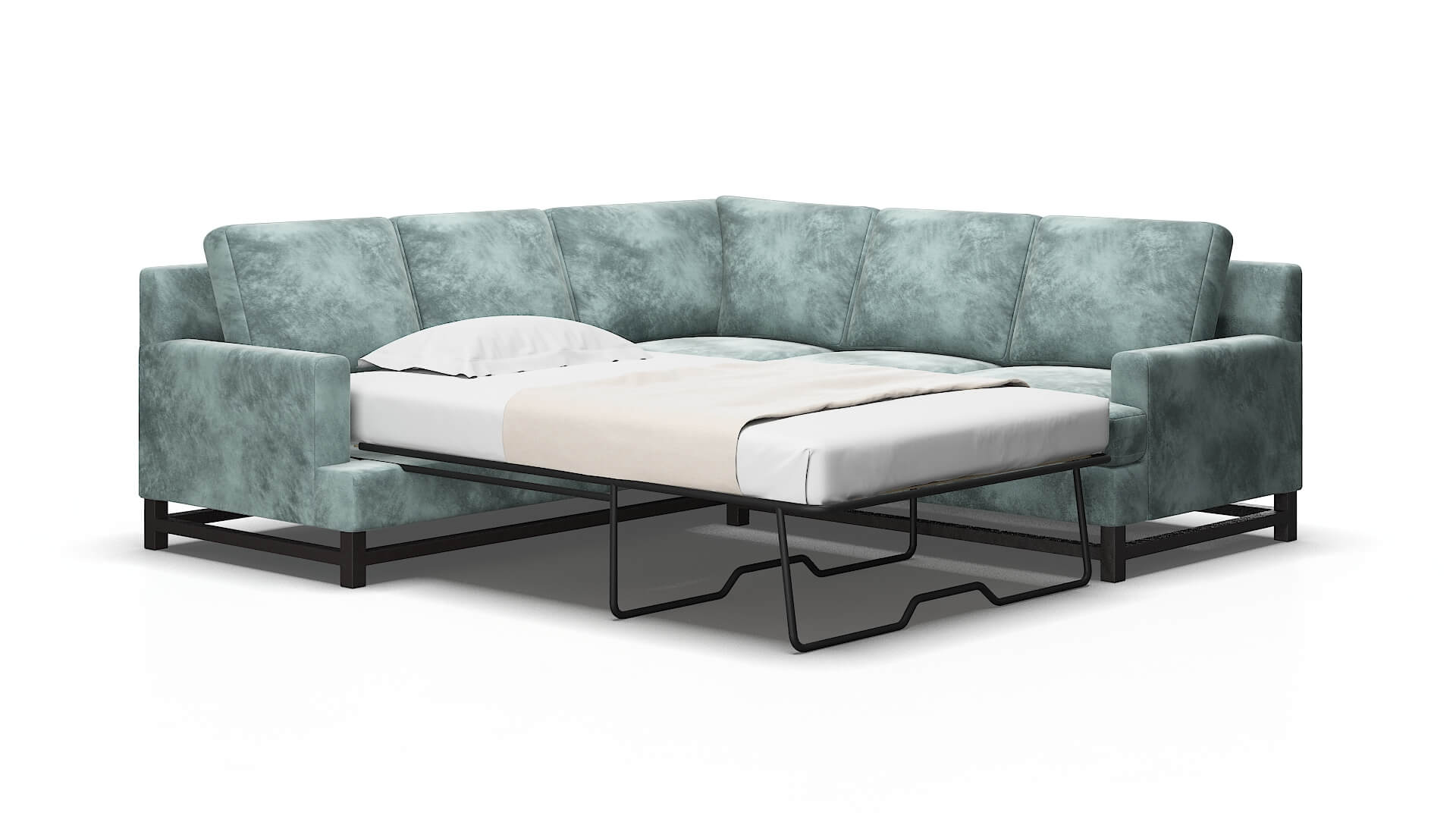 Houston Royale cloud Sectional sleeper Espresso Legs  2