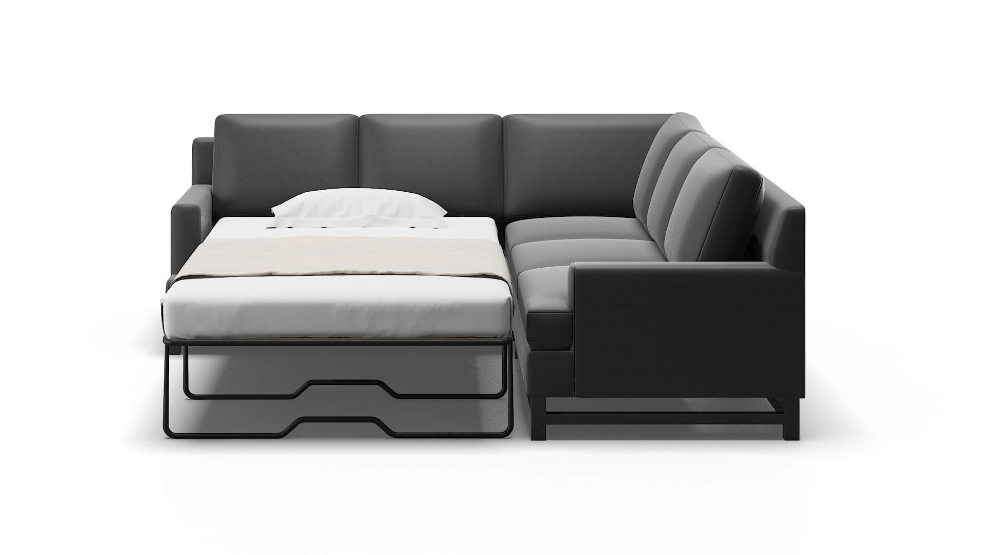 Houston Royale Eclipse Sectional Sleeper Espresso legs 1