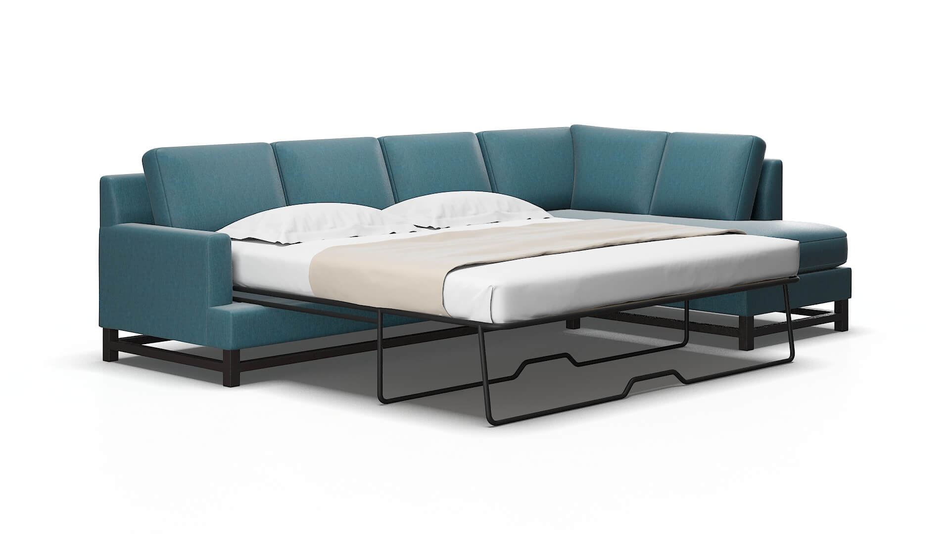 Houston Royale electric_blue Panel sleeper Espresso Legs  2