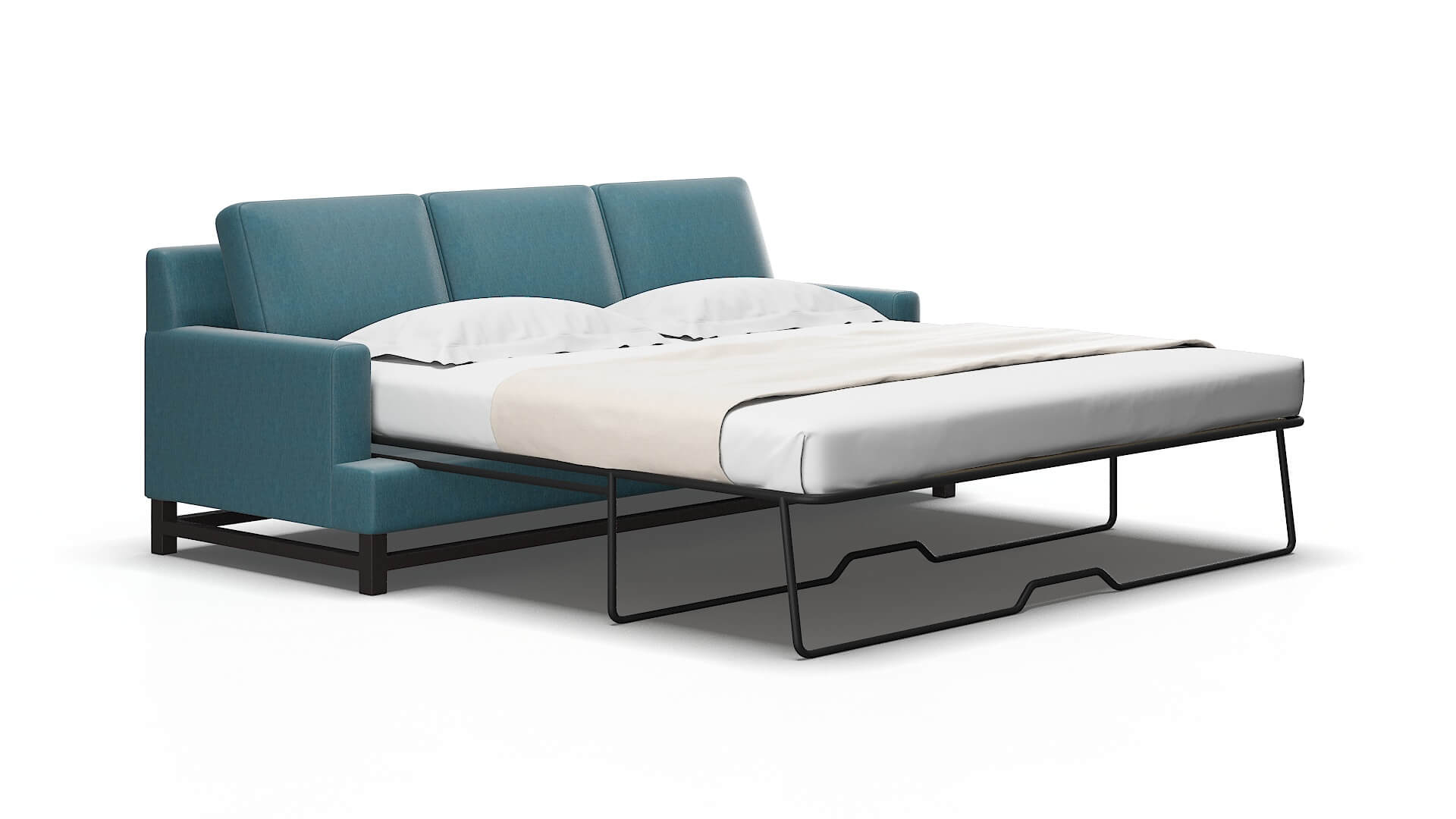 Houston Royale electric_blue Sofa sleeper Espresso Legs  2